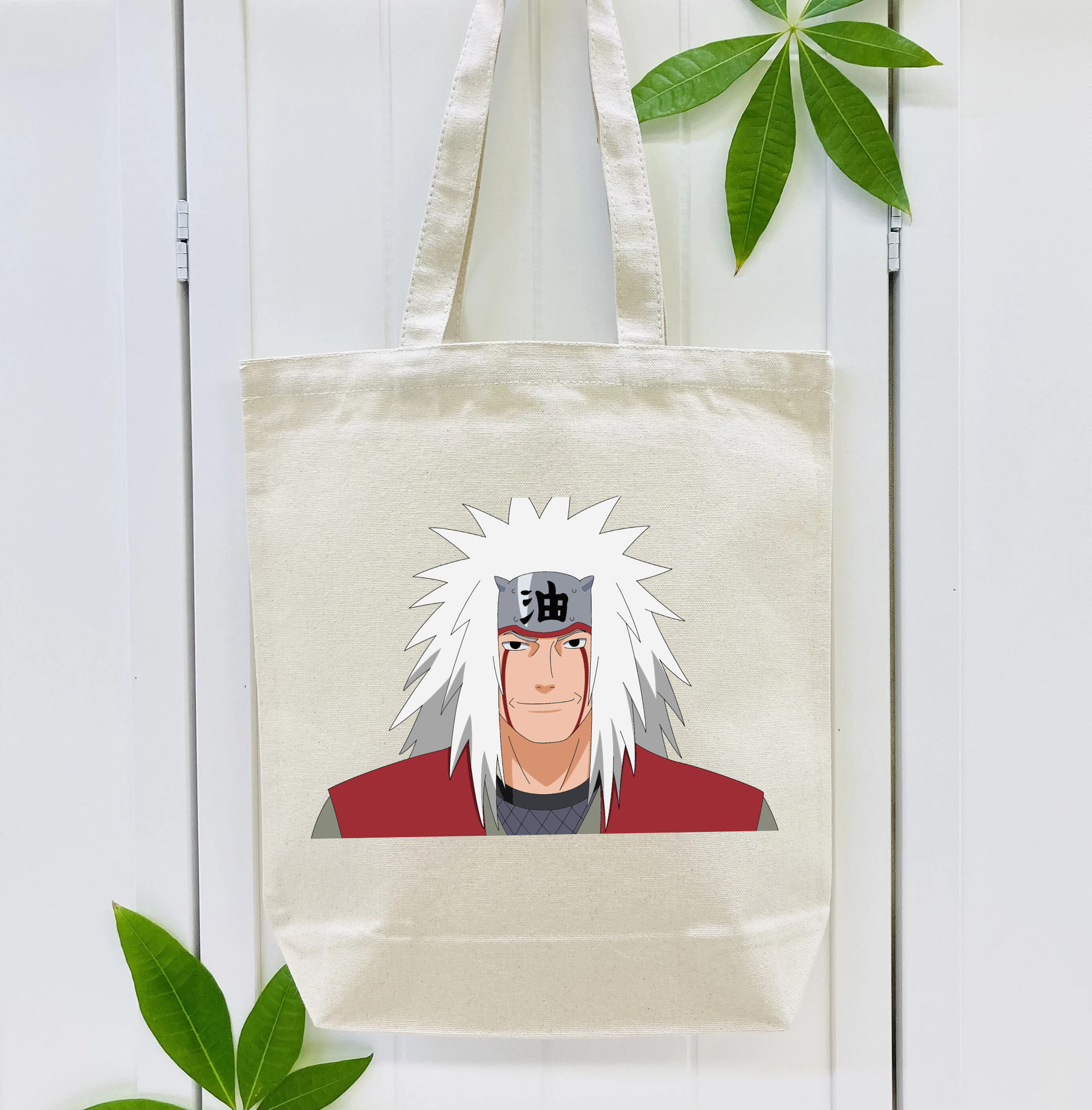 NARUTO -ナルト- 自来也（じらいや） Jiraiya 縦型キャンバス生地手提げバッグ　トートバッグ
