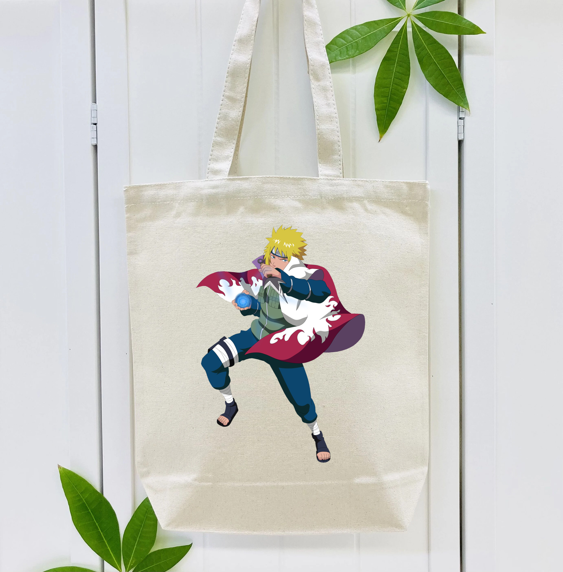 NARUTO -ナルト- 波風 ミナト Namikaze Minato 縦型キャンバス生地手提げバッグ　トートバッグ