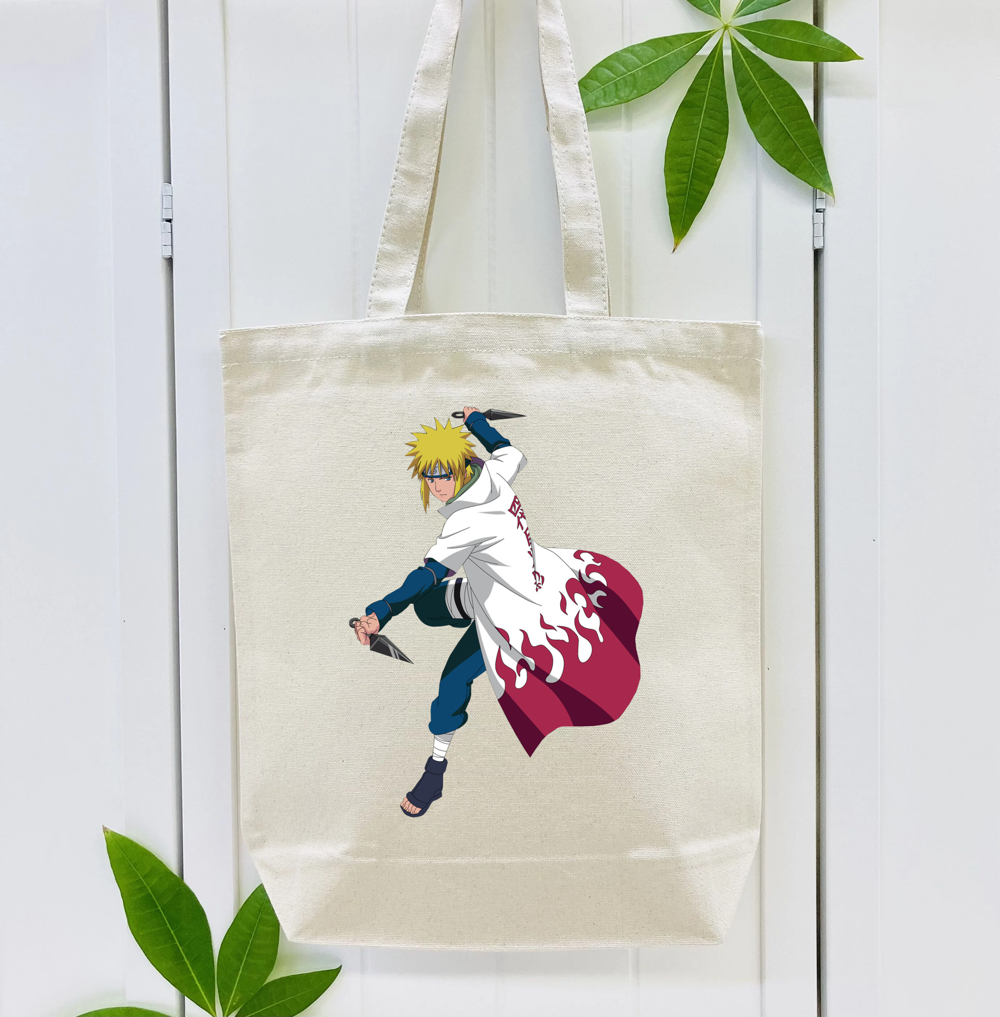 NARUTO -ナルト- 波風 ミナト Namikaze Minato 縦型キャンバス生地手提げバッグ　トートバッグ