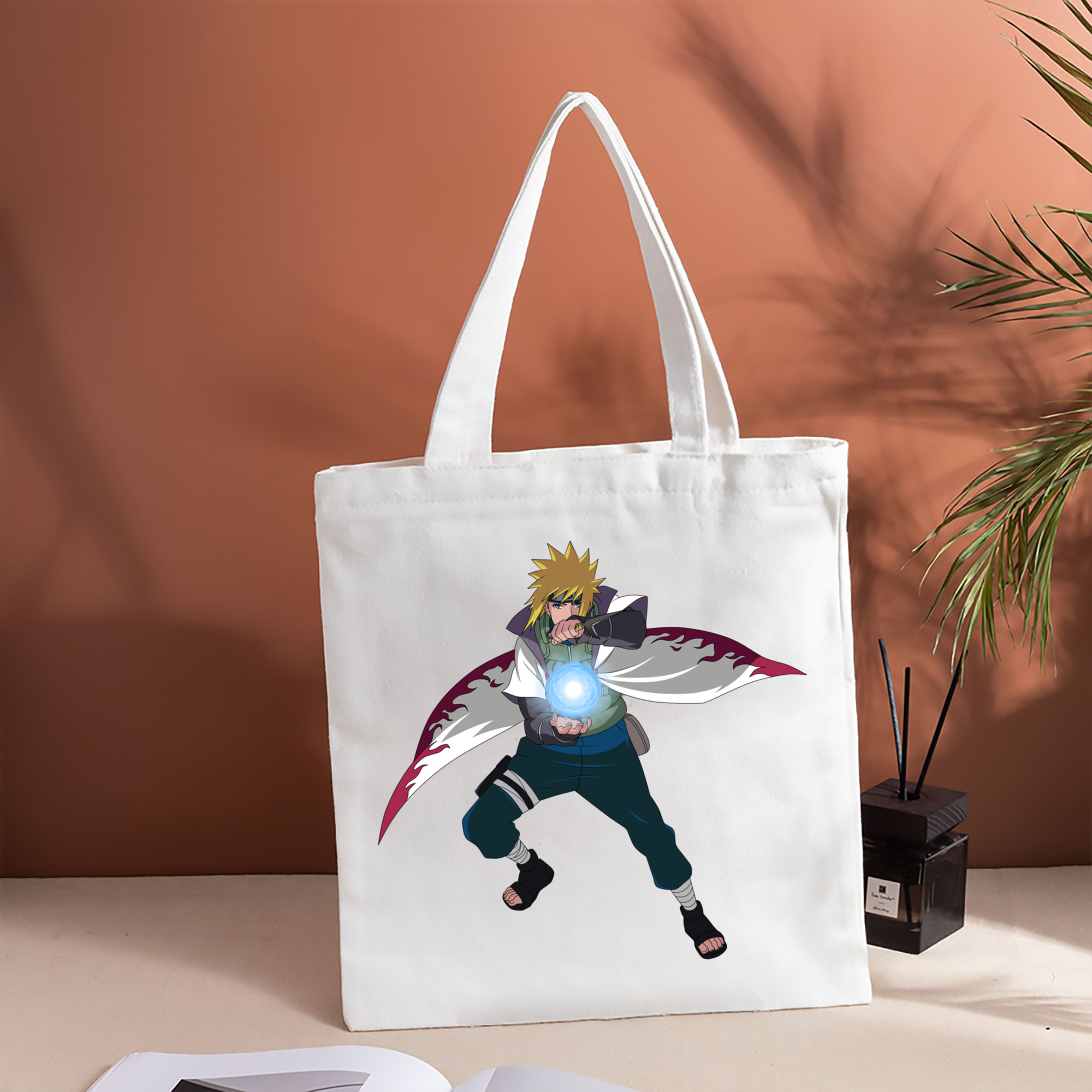 NARUTO -ナルト- 波風 ミナト Namikaze Minato 縦型キャンバス生地手提げバッグ　トートバッグ
