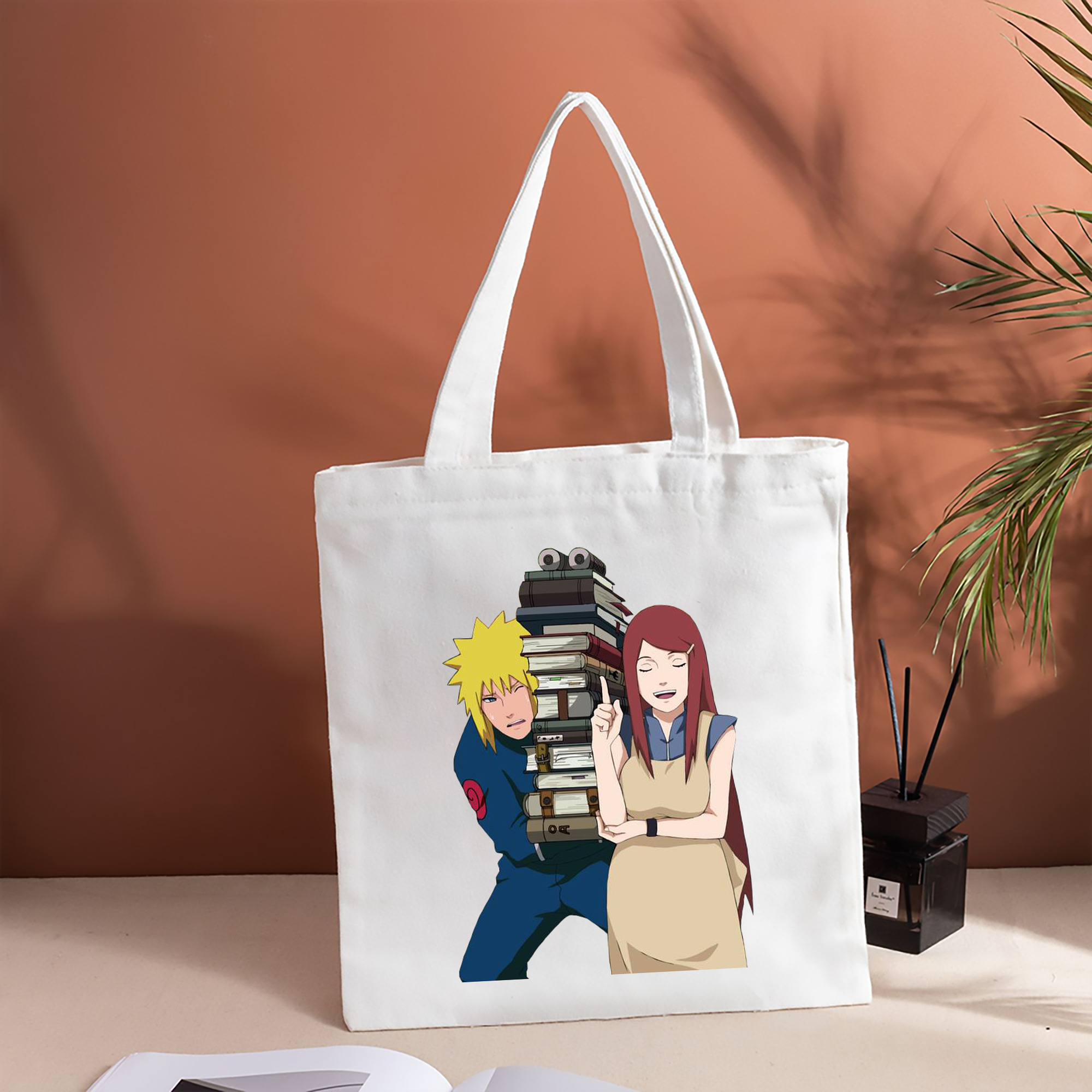 NARUTO -ナルト- 波風 ミナト Namikaze Minato 縦型キャンバス生地手提げバッグ　トートバッグ