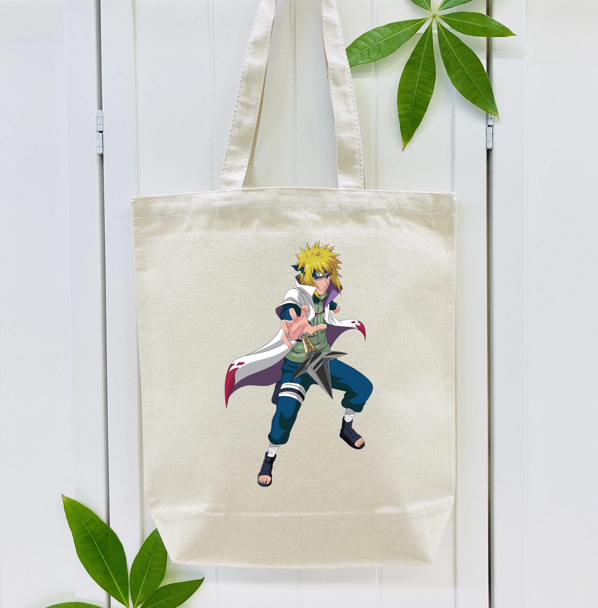 NARUTO -ナルト- 波風 ミナト Namikaze Minato 縦型キャンバス生地手提げバッグ　トートバッグ