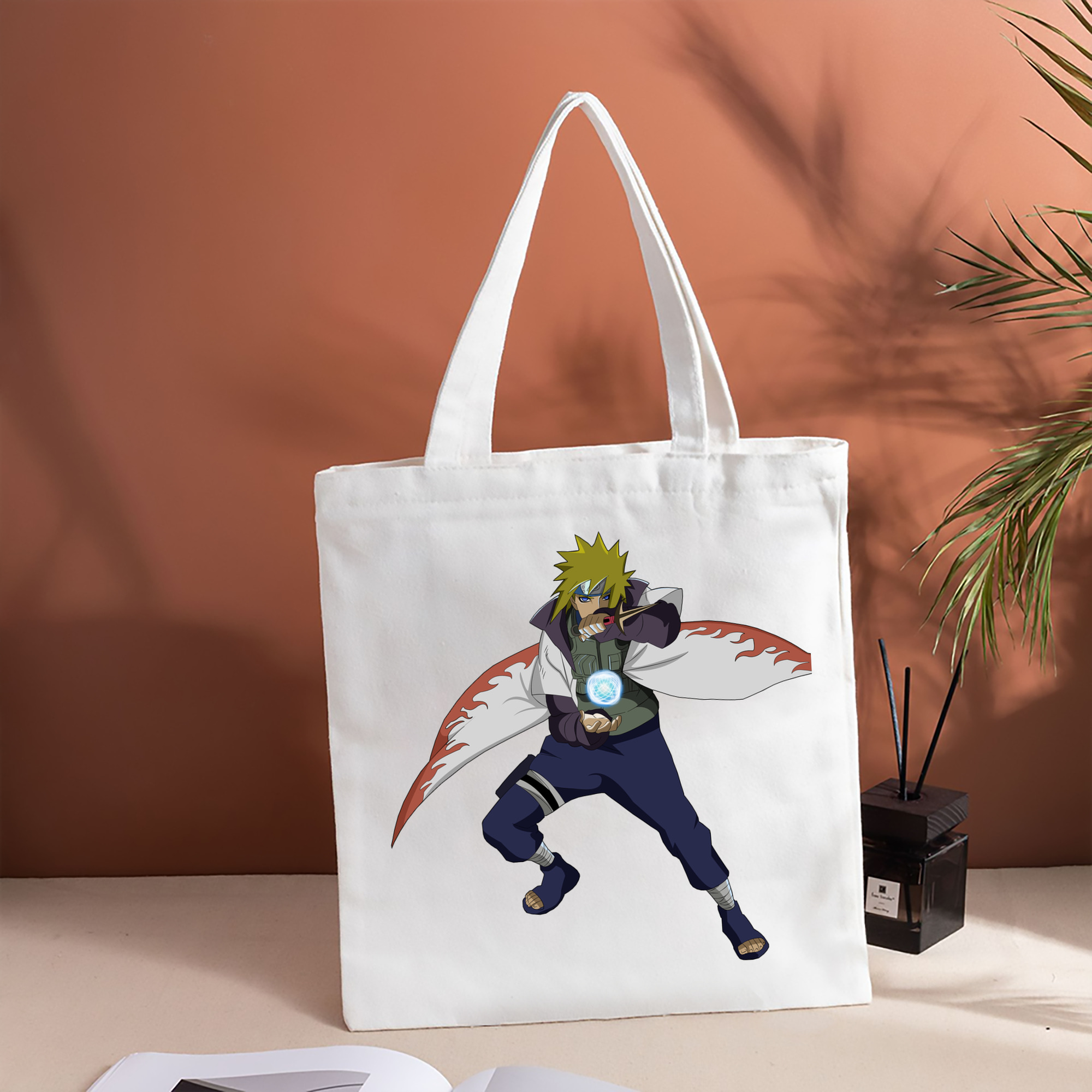 NARUTO -ナルト- 波風 ミナト Namikaze Minato 縦型キャンバス生地手提げバッグ　トートバッグ