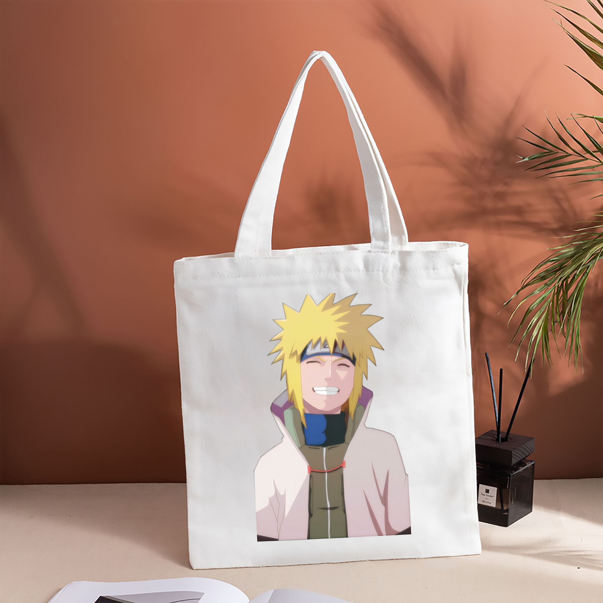 NARUTO -ナルト- 波風 ミナト Namikaze Minato 縦型キャンバス生地手提げバッグ　トートバッグ