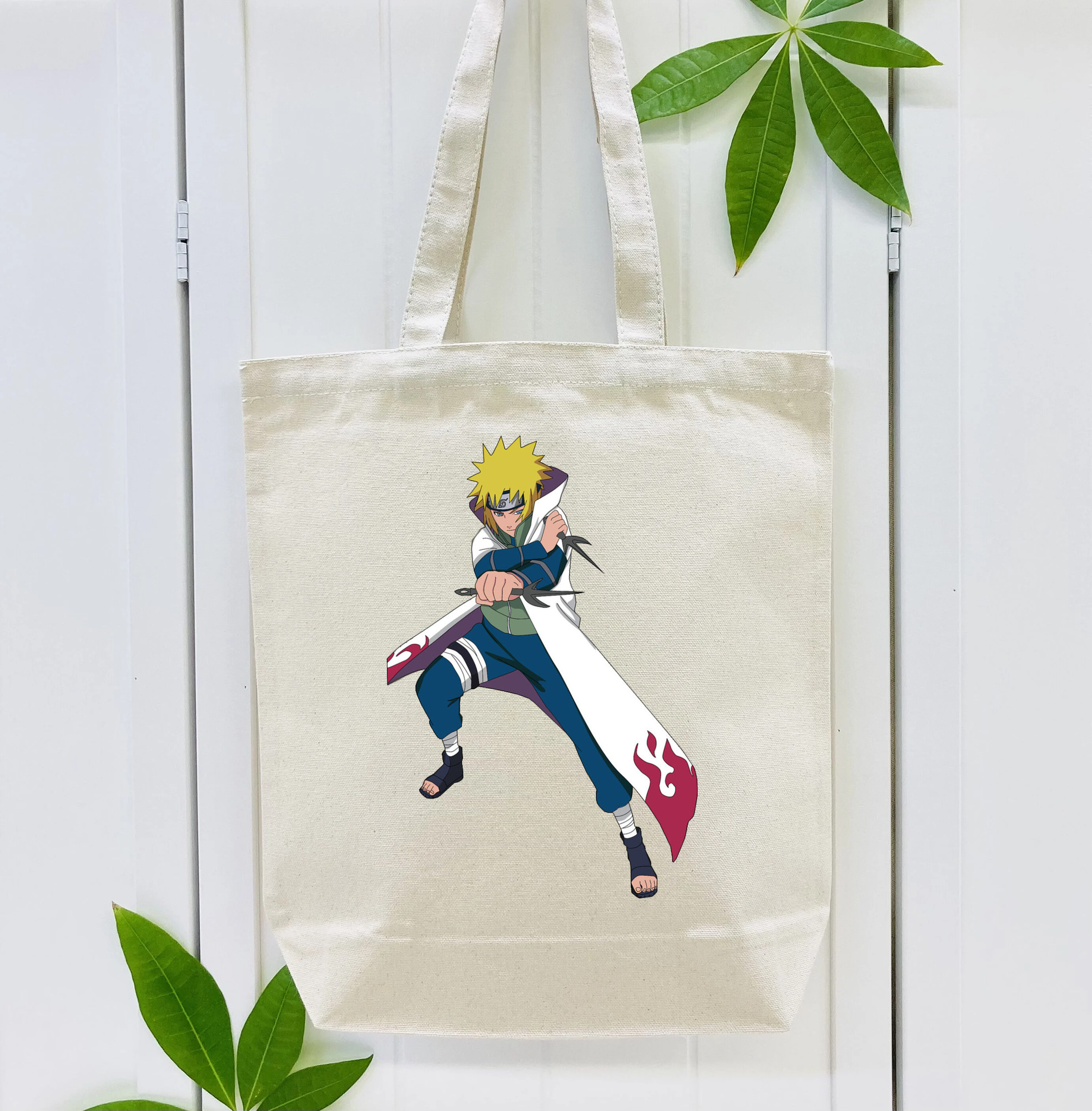 NARUTO -ナルト- 波風 ミナト Namikaze Minato 縦型キャンバス生地手提げバッグ　トートバッグ