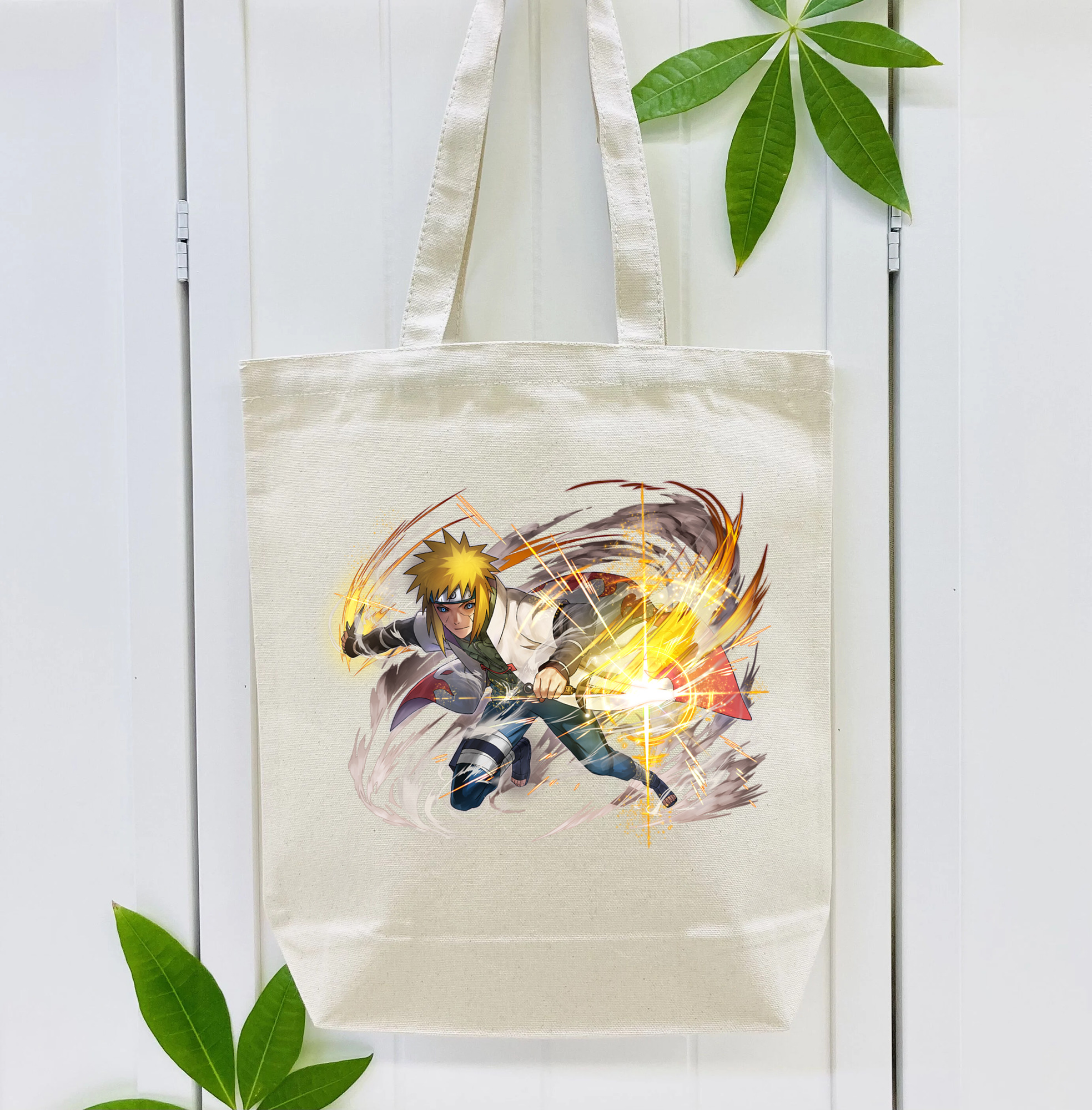 NARUTO -ナルト- 波風 ミナト Namikaze Minato 縦型キャンバス生地手提げバッグ　トートバッグ