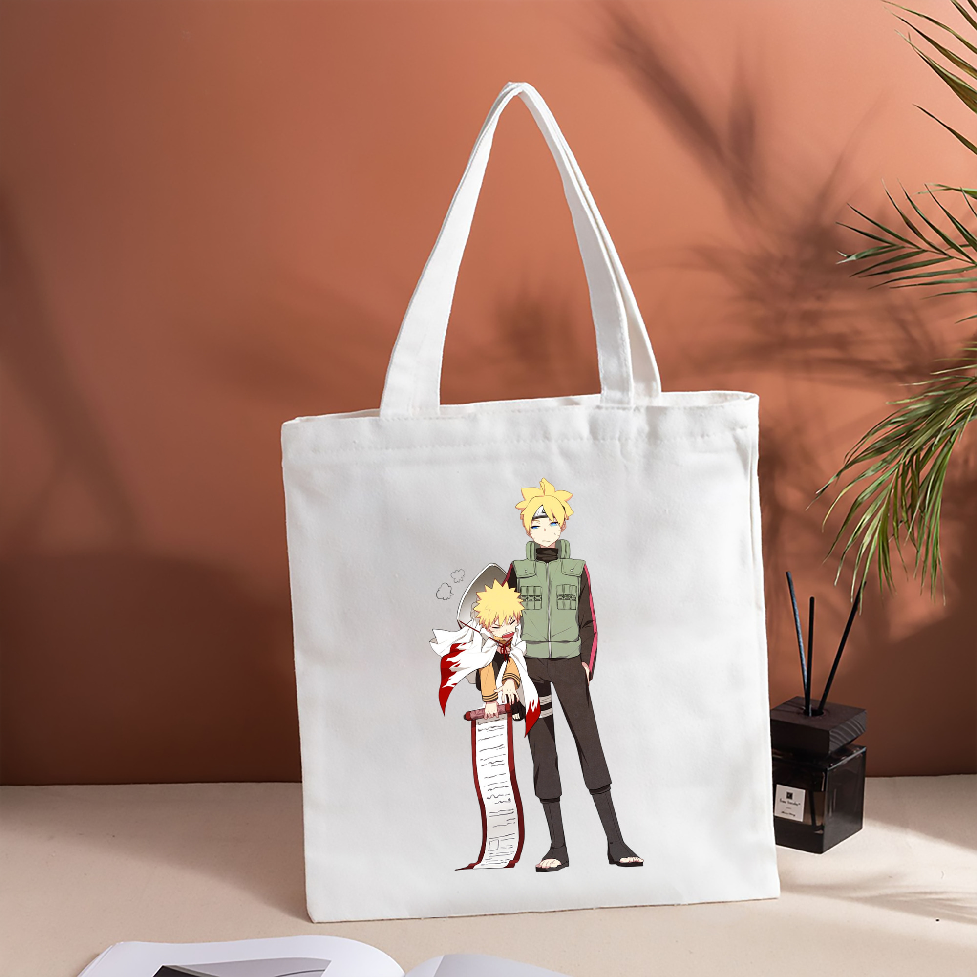 NARUTO -ナルト- 波風 ミナト Namikaze Minato 縦型キャンバス生地手提げバッグ　トートバッグ
