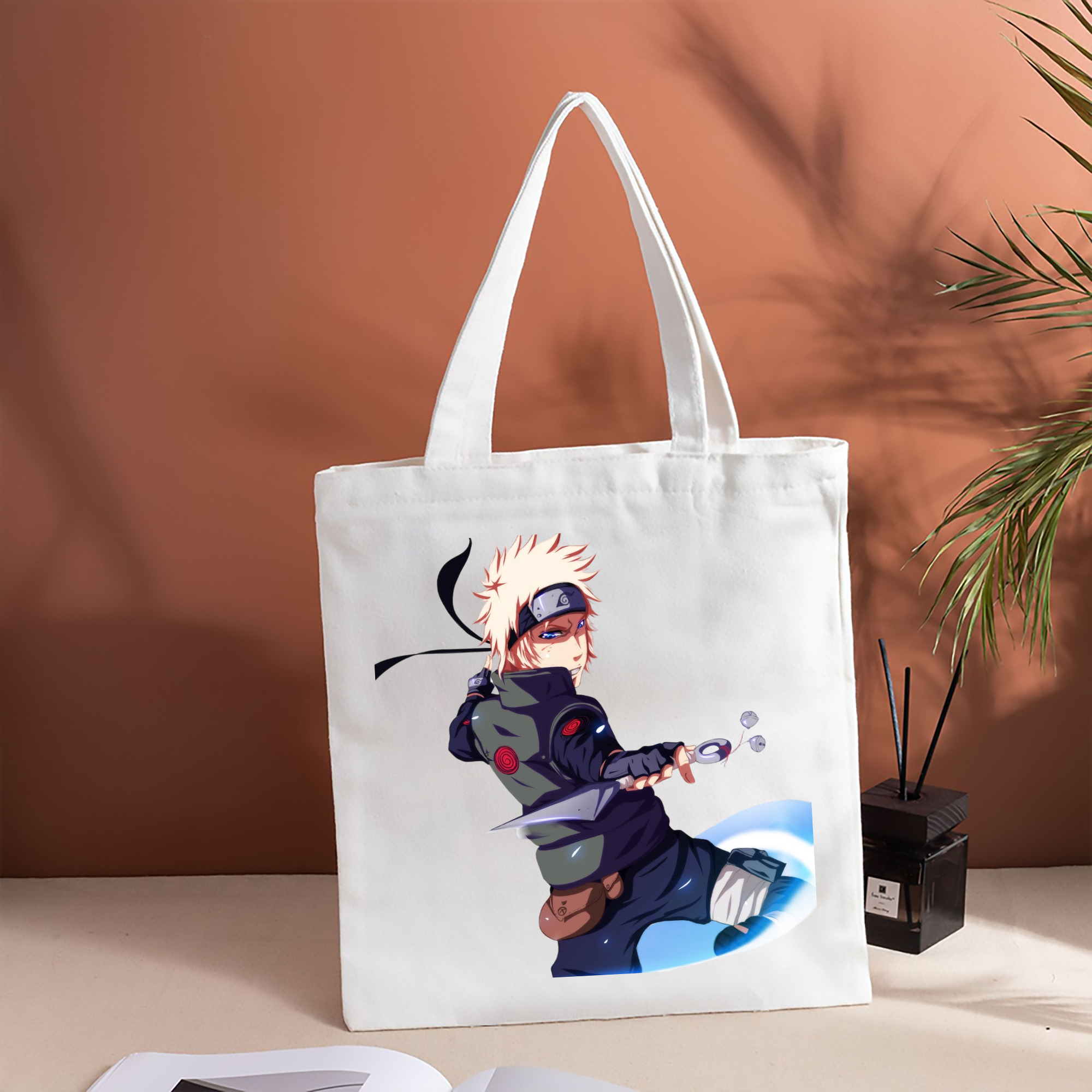 NARUTO -ナルト- 波風 ミナト Namikaze Minato 縦型キャンバス生地手提げバッグ　トートバッグ