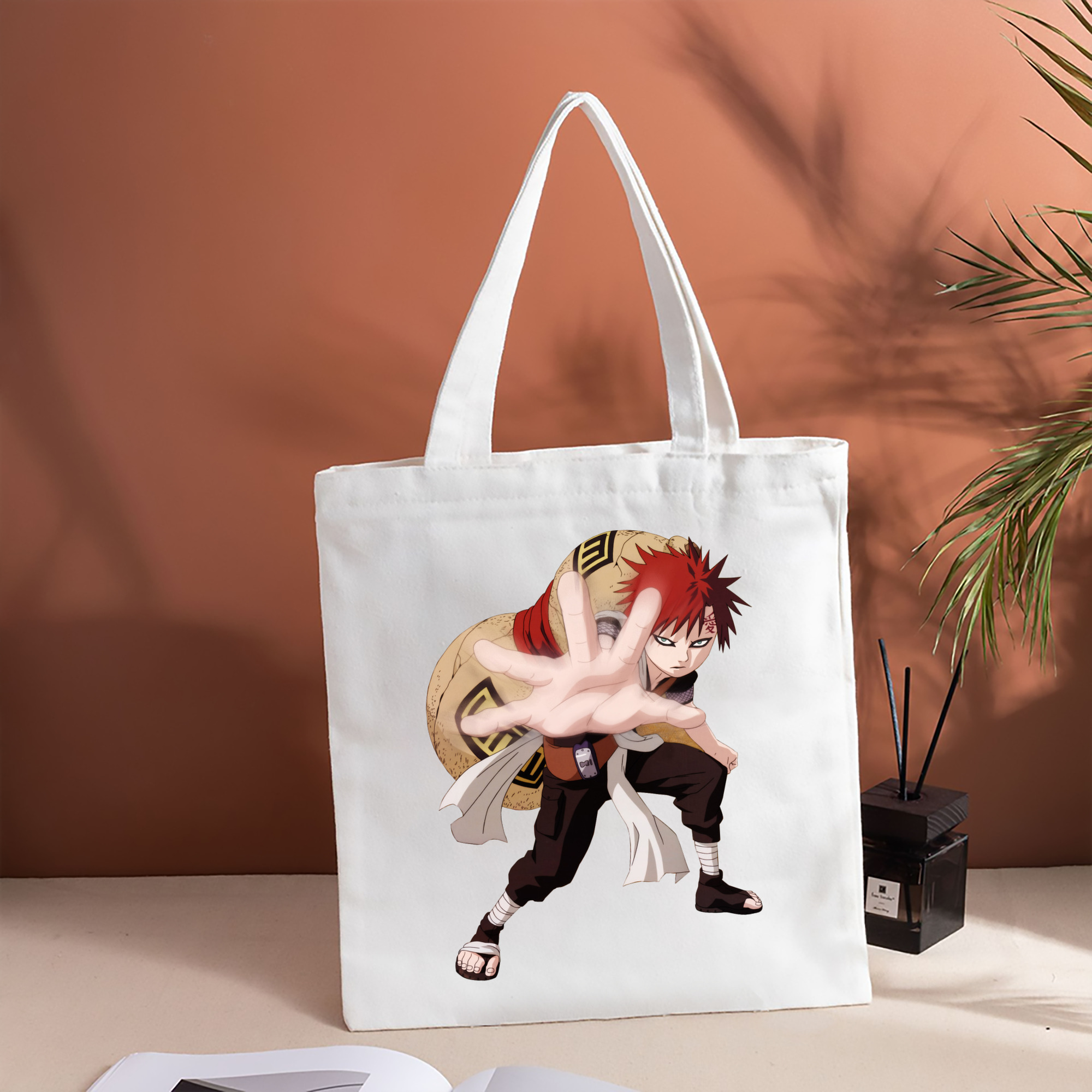 NARUTO -ナルト- ガアラ Gaara 縦型キャンバス生地手提げバッグ　トートバッグ