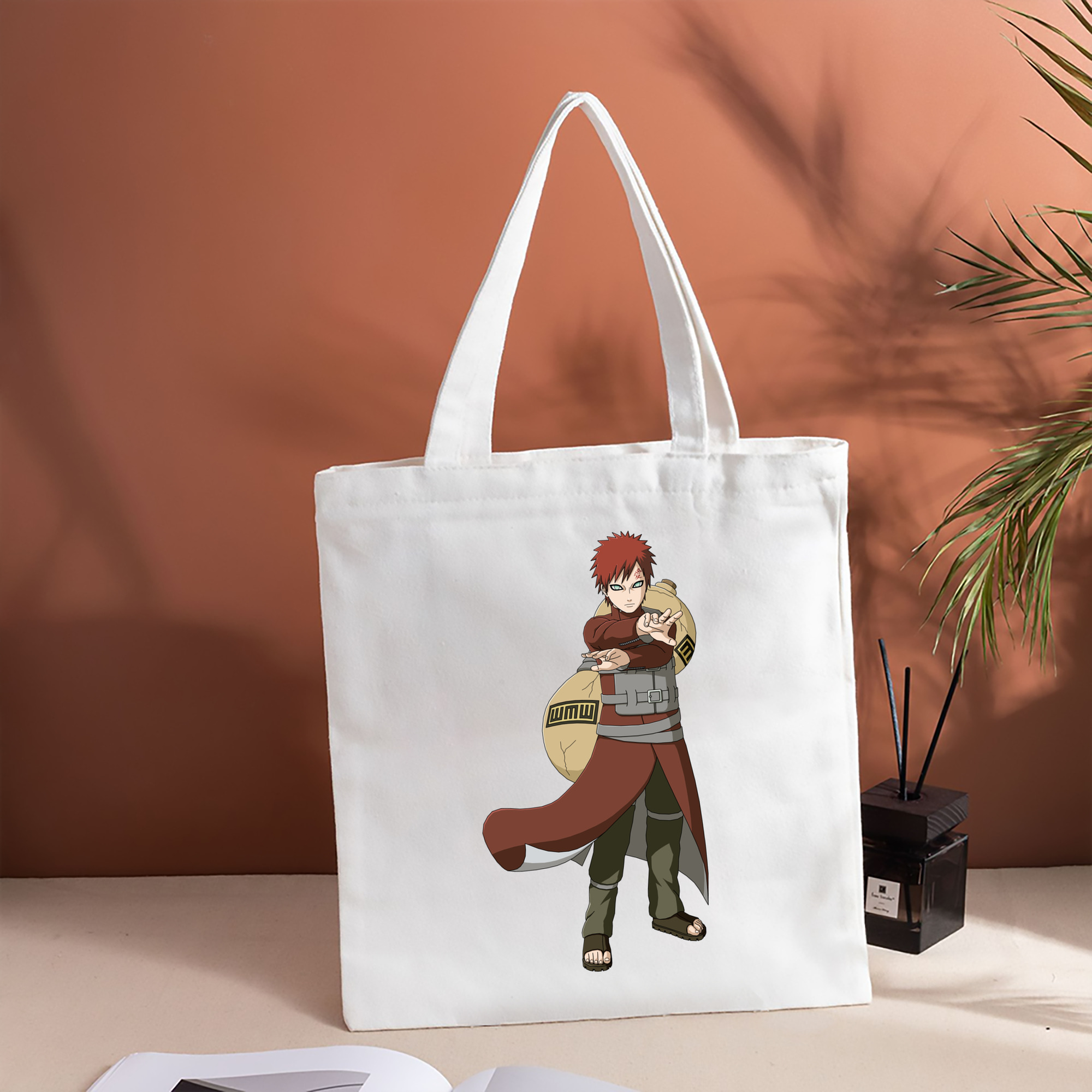 NARUTO -ナルト- ガアラ Gaara 縦型キャンバス生地手提げバッグ　トートバッグ