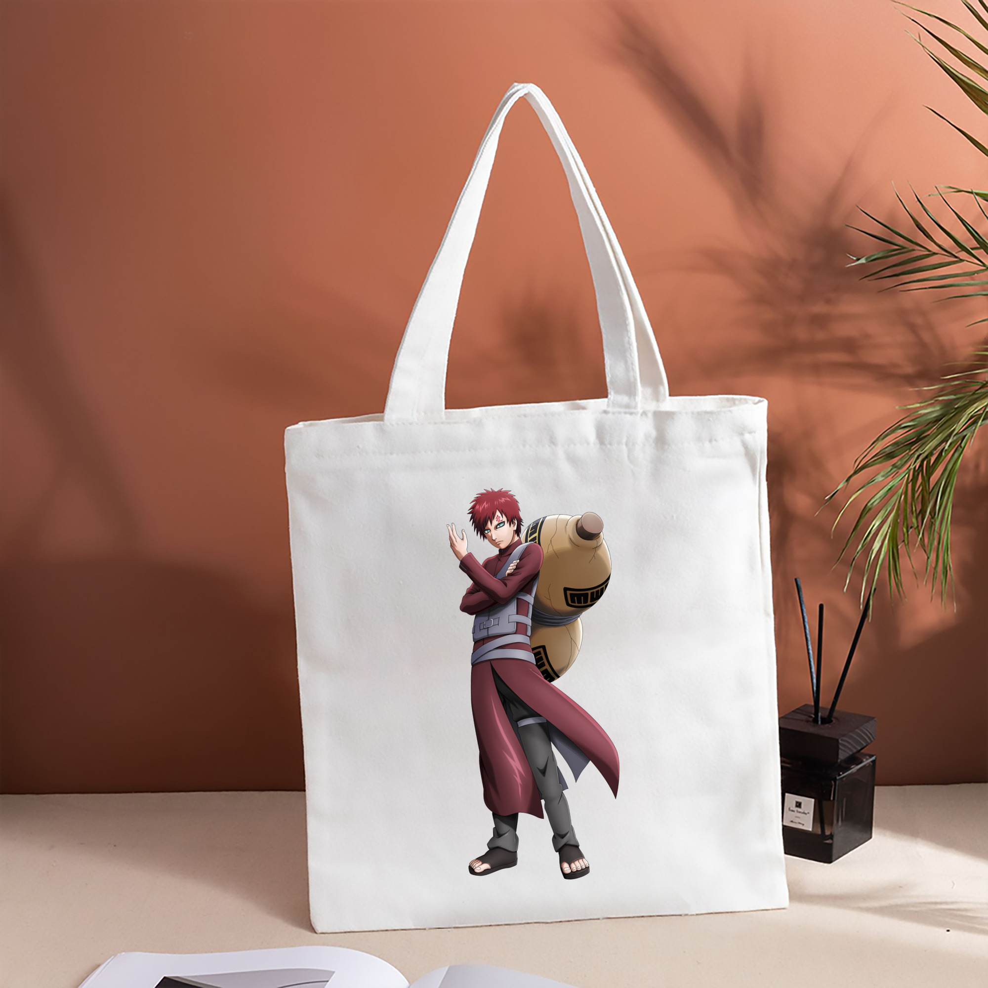 NARUTO -ナルト- ガアラ Gaara 縦型キャンバス生地手提げバッグ　トートバッグ