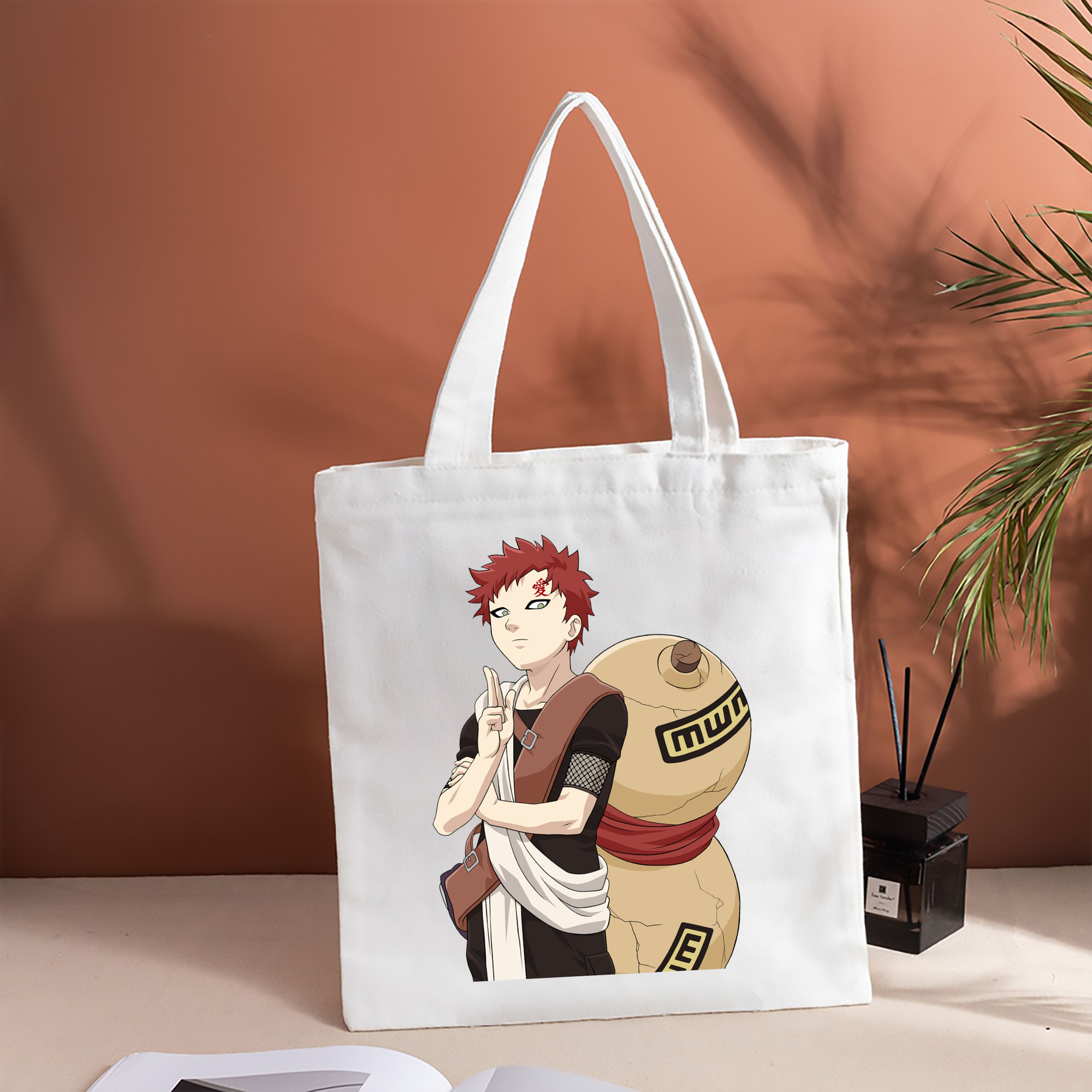 NARUTO -ナルト- ガアラ Gaara 縦型キャンバス生地手提げバッグ　トートバッグ