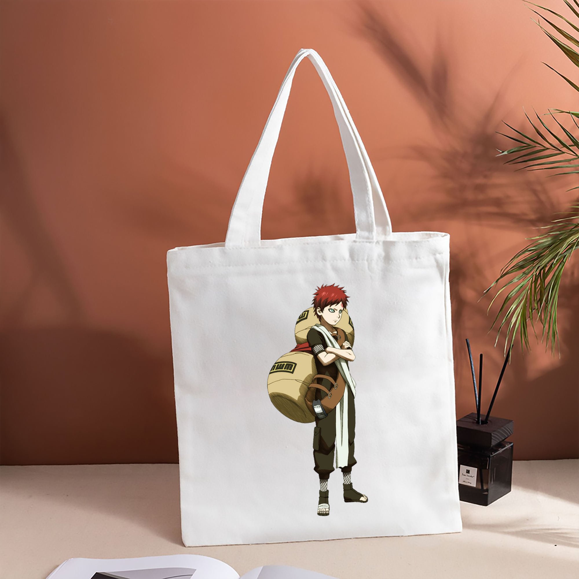 NARUTO -ナルト- ガアラ Gaara 縦型キャンバス生地手提げバッグ　トートバッグ