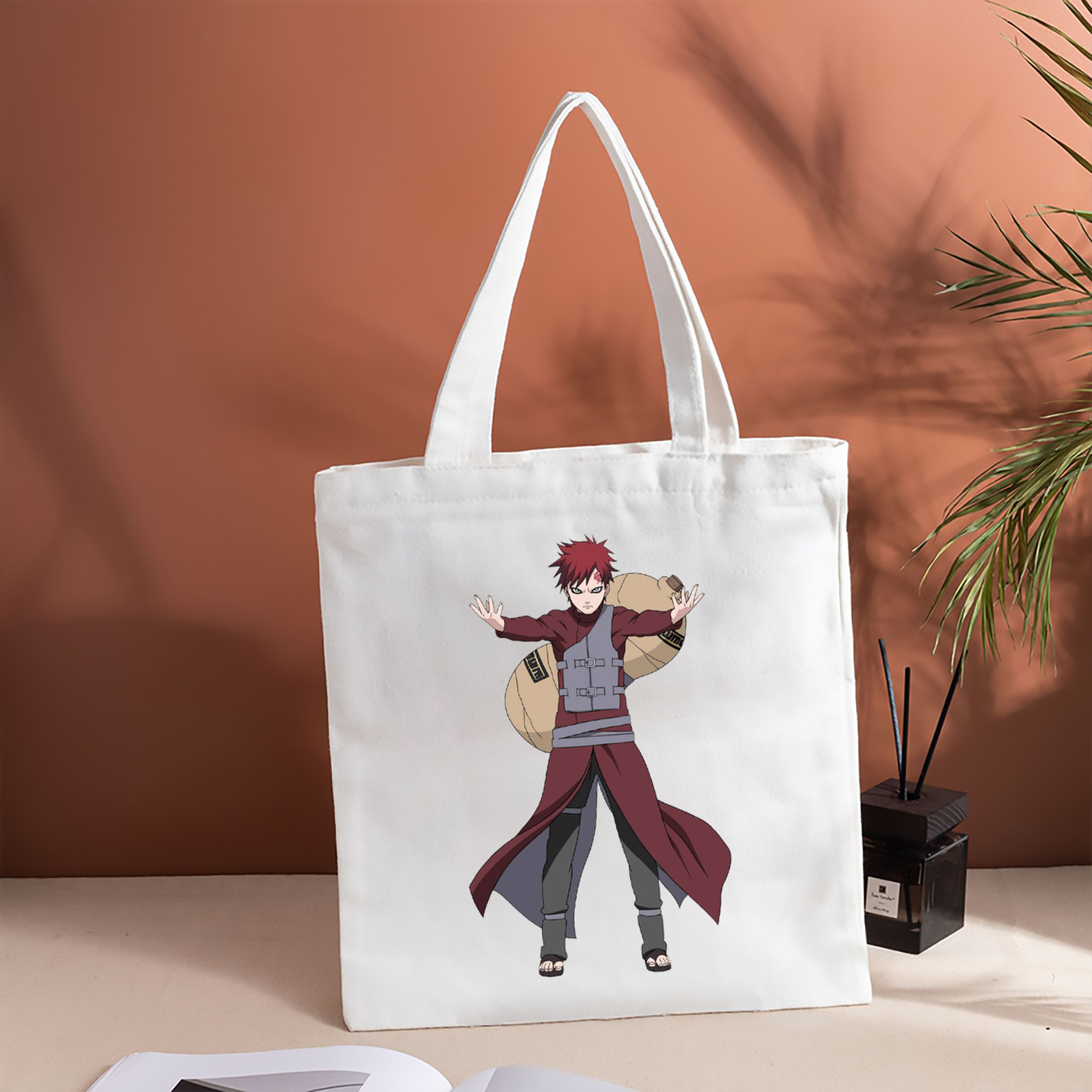 NARUTO -ナルト- ガアラ Gaara 縦型キャンバス生地手提げバッグ　トートバッグ