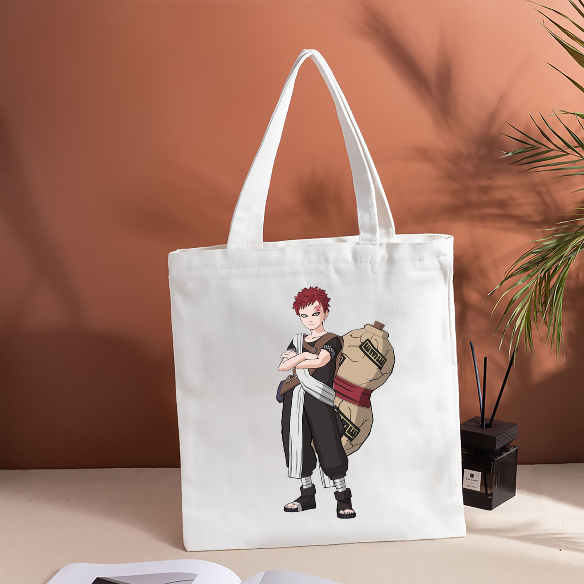 NARUTO -ナルト- ガアラ Gaara 縦型キャンバス生地手提げバッグ　トートバッグ