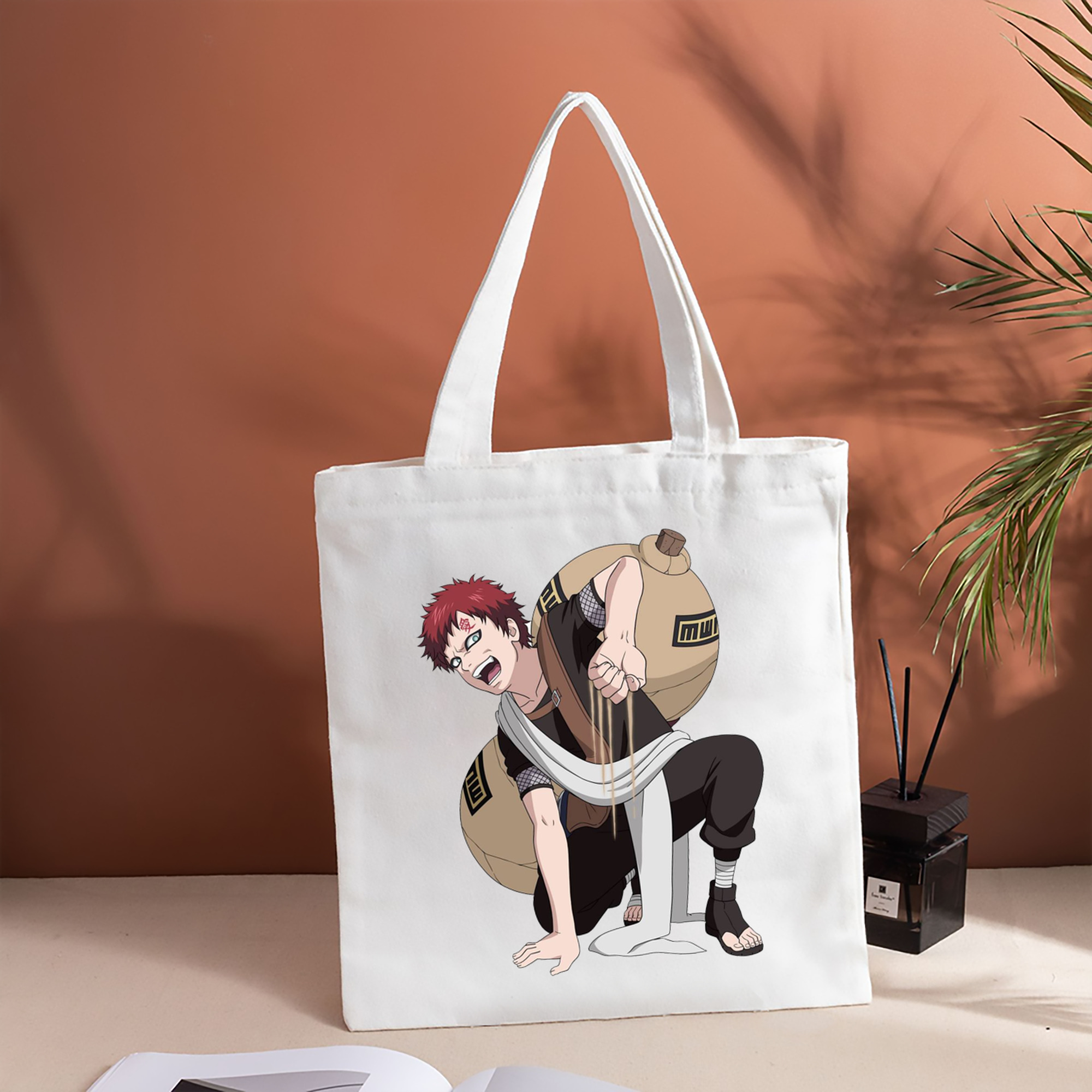 NARUTO -ナルト- ガアラ Gaara 縦型キャンバス生地手提げバッグ　トートバッグ