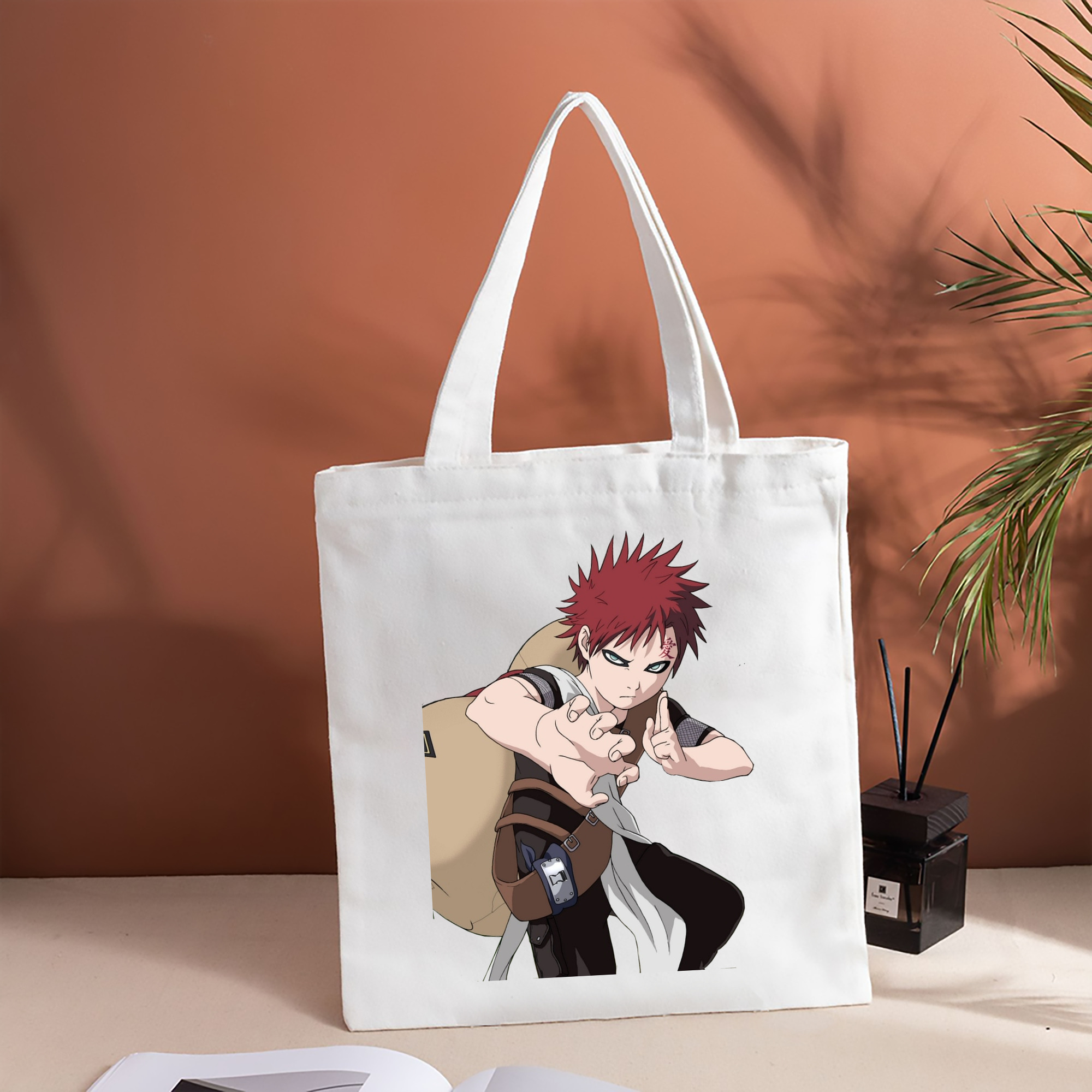 NARUTO -ナルト- ガアラ Gaara 縦型キャンバス生地手提げバッグ　トートバッグ