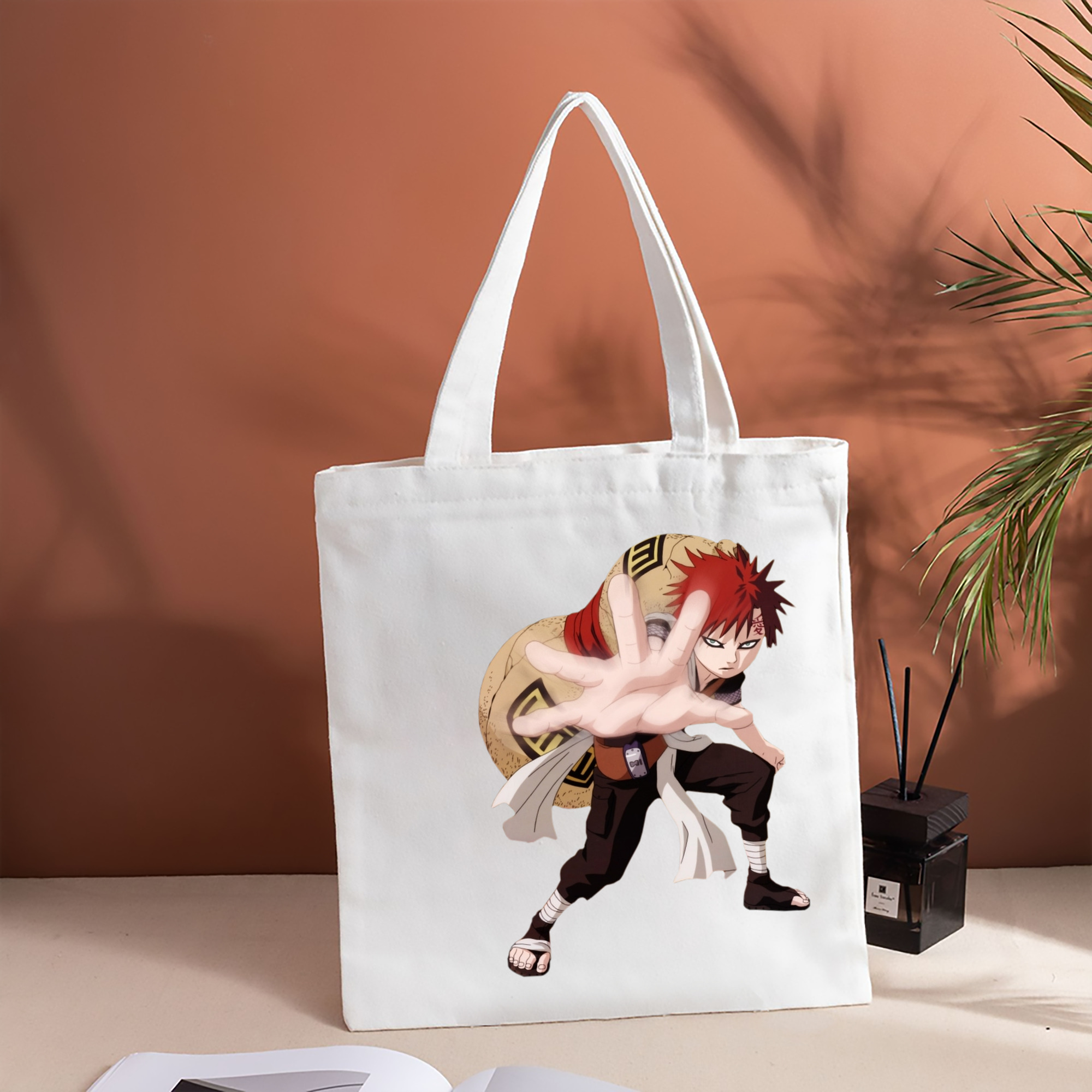 NARUTO -ナルト- ガアラ Gaara 縦型キャンバス生地手提げバッグ　トートバッグ