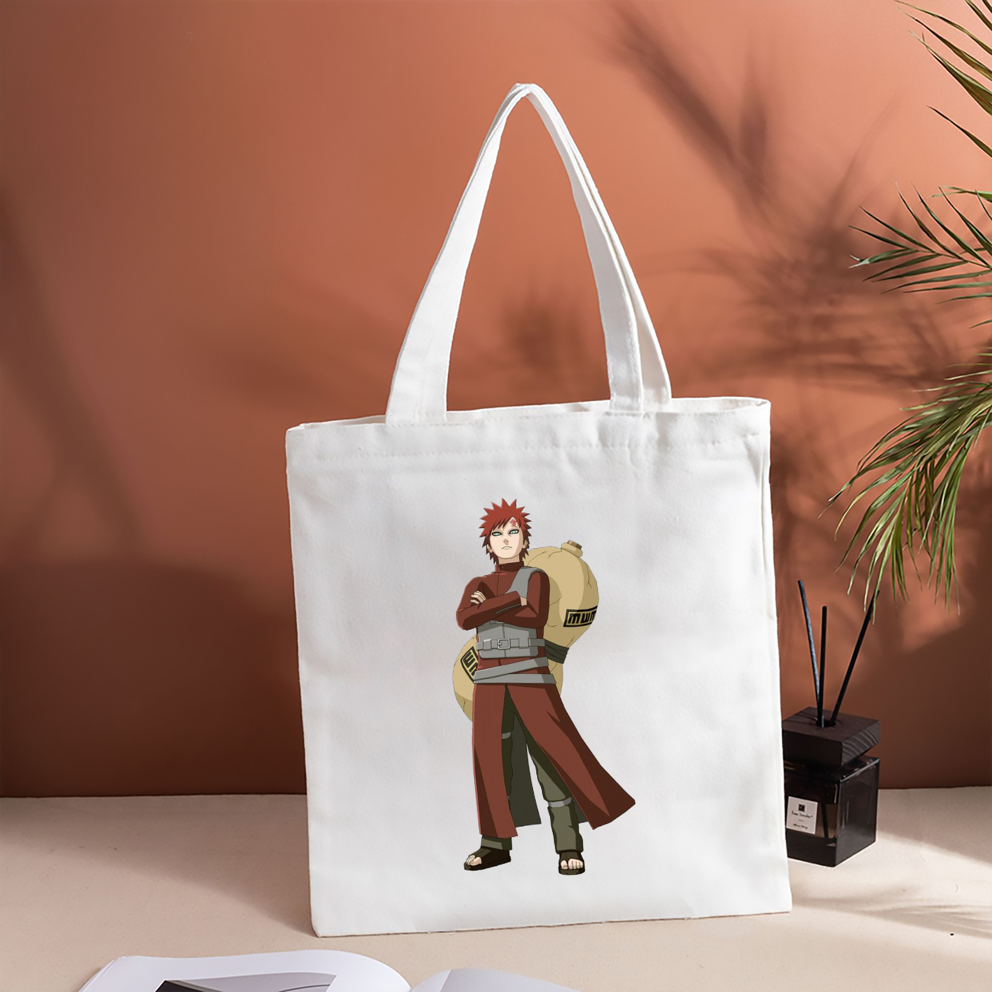 NARUTO -ナルト- ガアラ Gaara 縦型キャンバス生地手提げバッグ　トートバッグ