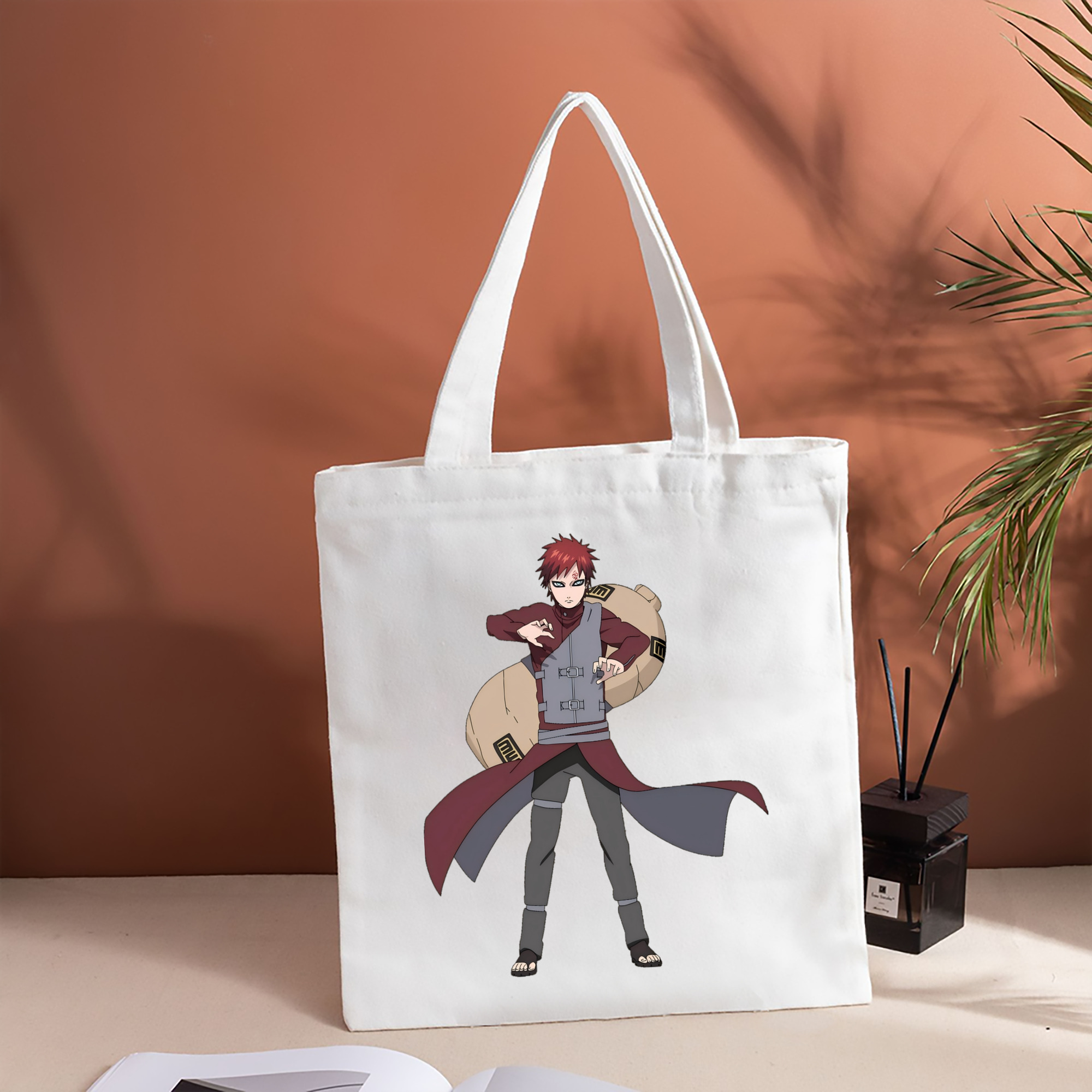 NARUTO -ナルト- ガアラ Gaara 縦型キャンバス生地手提げバッグ　トートバッグ