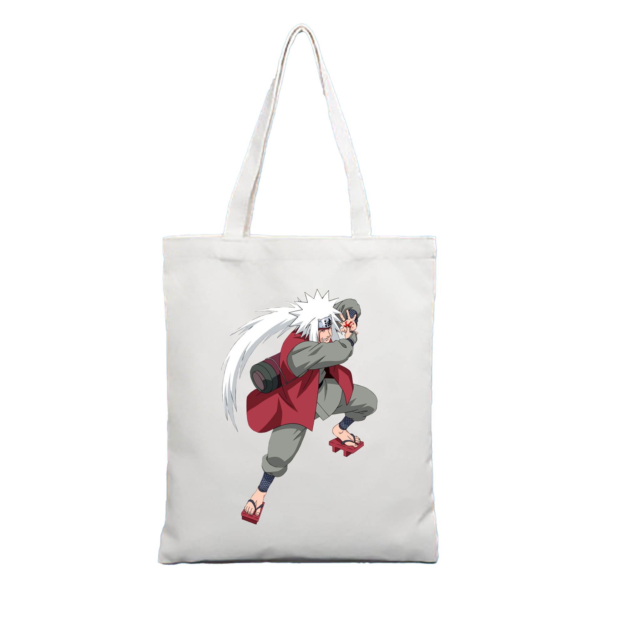 （画像用） NARUTO -ナルト- 自来也（じらいや） Jiraiya 縦型キャンバス生地手提げバッグ　トートバッグ