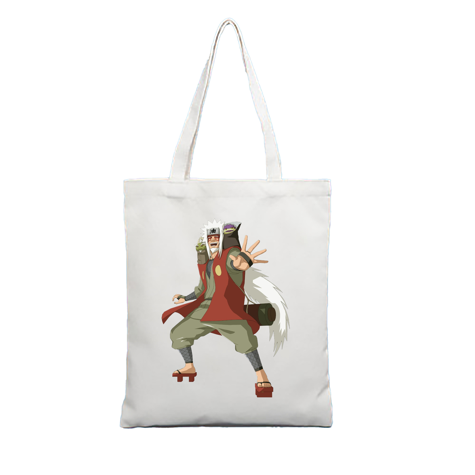 （画像用） NARUTO -ナルト- 自来也（じらいや） Jiraiya 縦型キャンバス生地手提げバッグ　トートバッグ