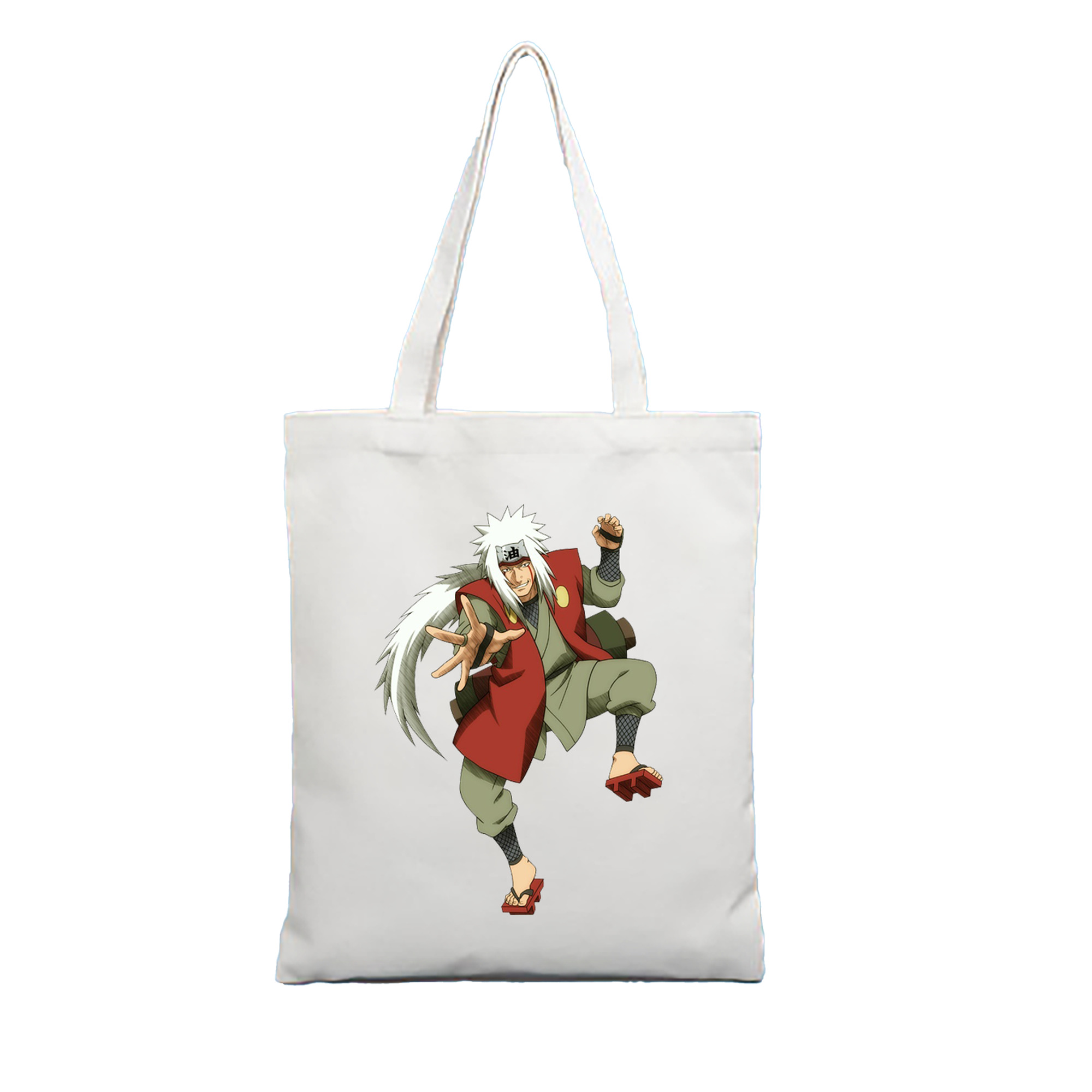 （画像用） NARUTO -ナルト- 自来也（じらいや） Jiraiya 縦型キャンバス生地手提げバッグ　トートバッグ
