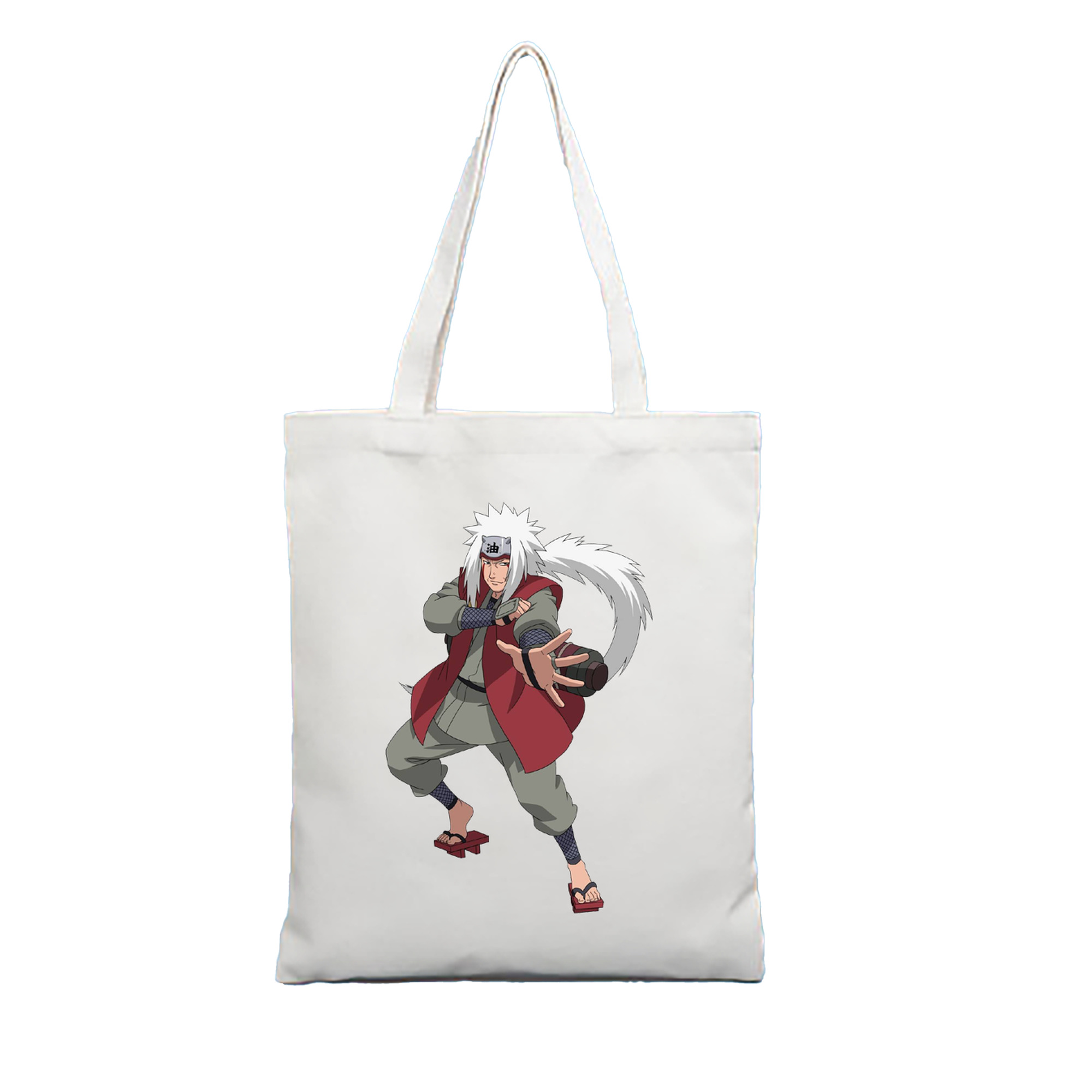 （画像用） NARUTO -ナルト- 自来也（じらいや） Jiraiya 縦型キャンバス生地手提げバッグ　トートバッグ