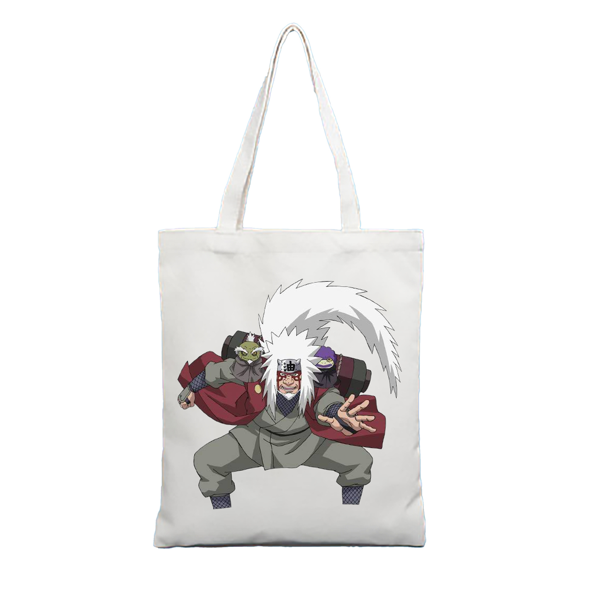（画像用） NARUTO -ナルト- 自来也（じらいや） Jiraiya 縦型キャンバス生地手提げバッグ　トートバッグ