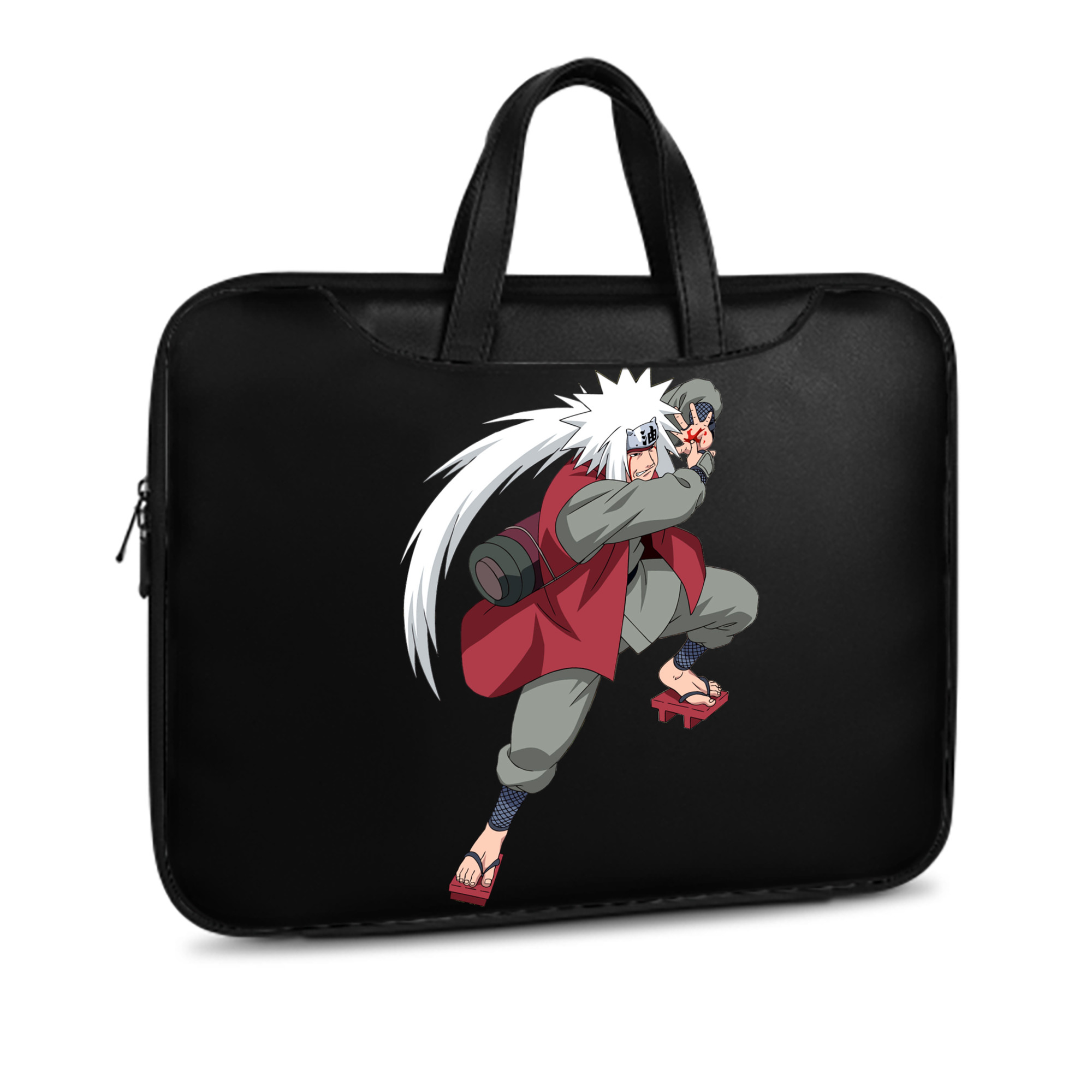 （画像用） NARUTO -ナルト- 自来也（じらいや） Jiraiya レザーラップトップバッグ　ノートパソコンケース