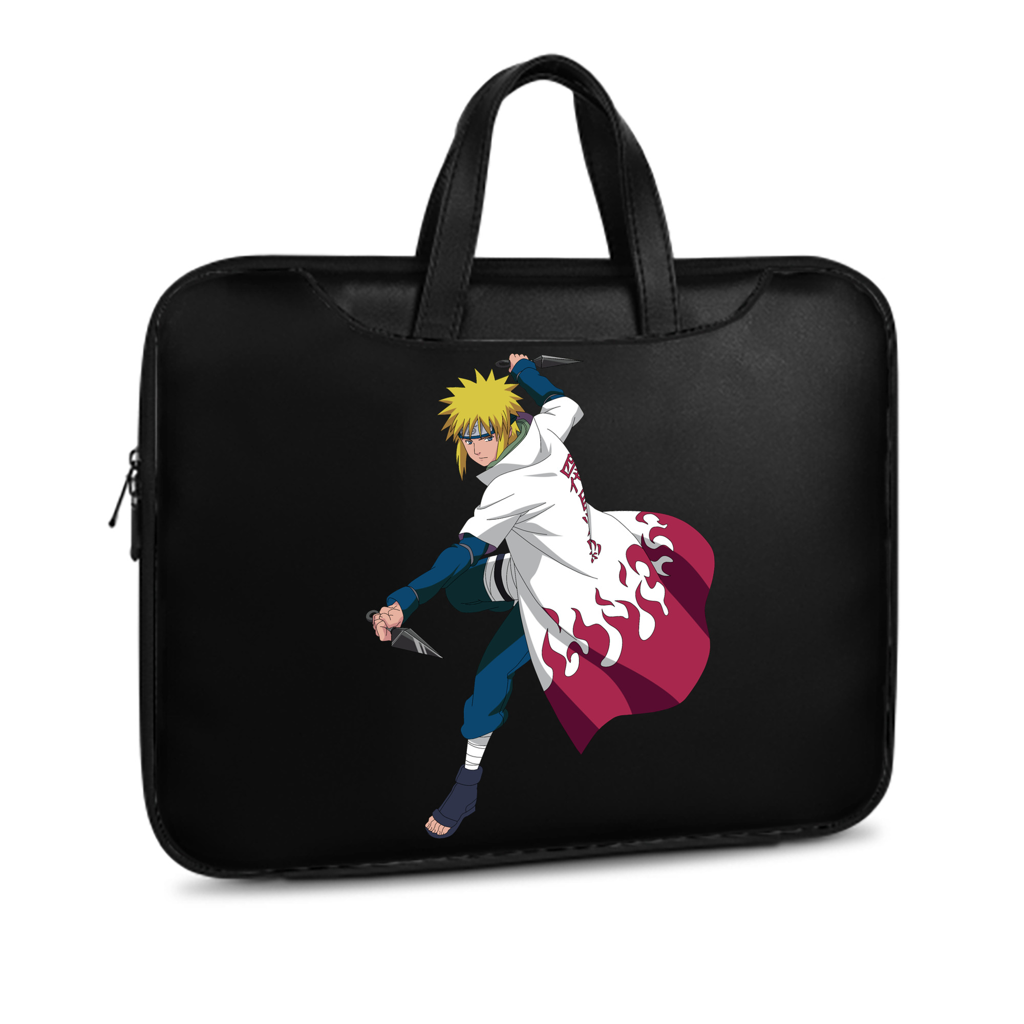 （画像用） NARUTO -ナルト- 波風 ミナト Namikaze Minato レザーラップトップバッグ　ノートパソコンケース