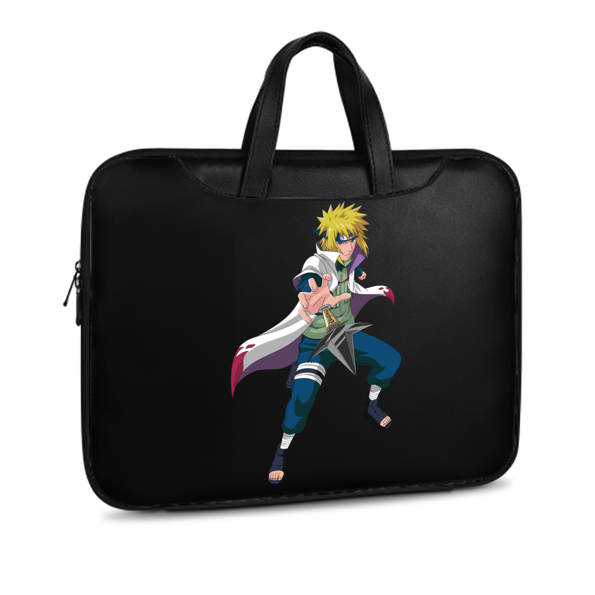 （画像用） NARUTO -ナルト- 波風 ミナト Namikaze Minato レザーラップトップバッグ　ノートパソコンケース