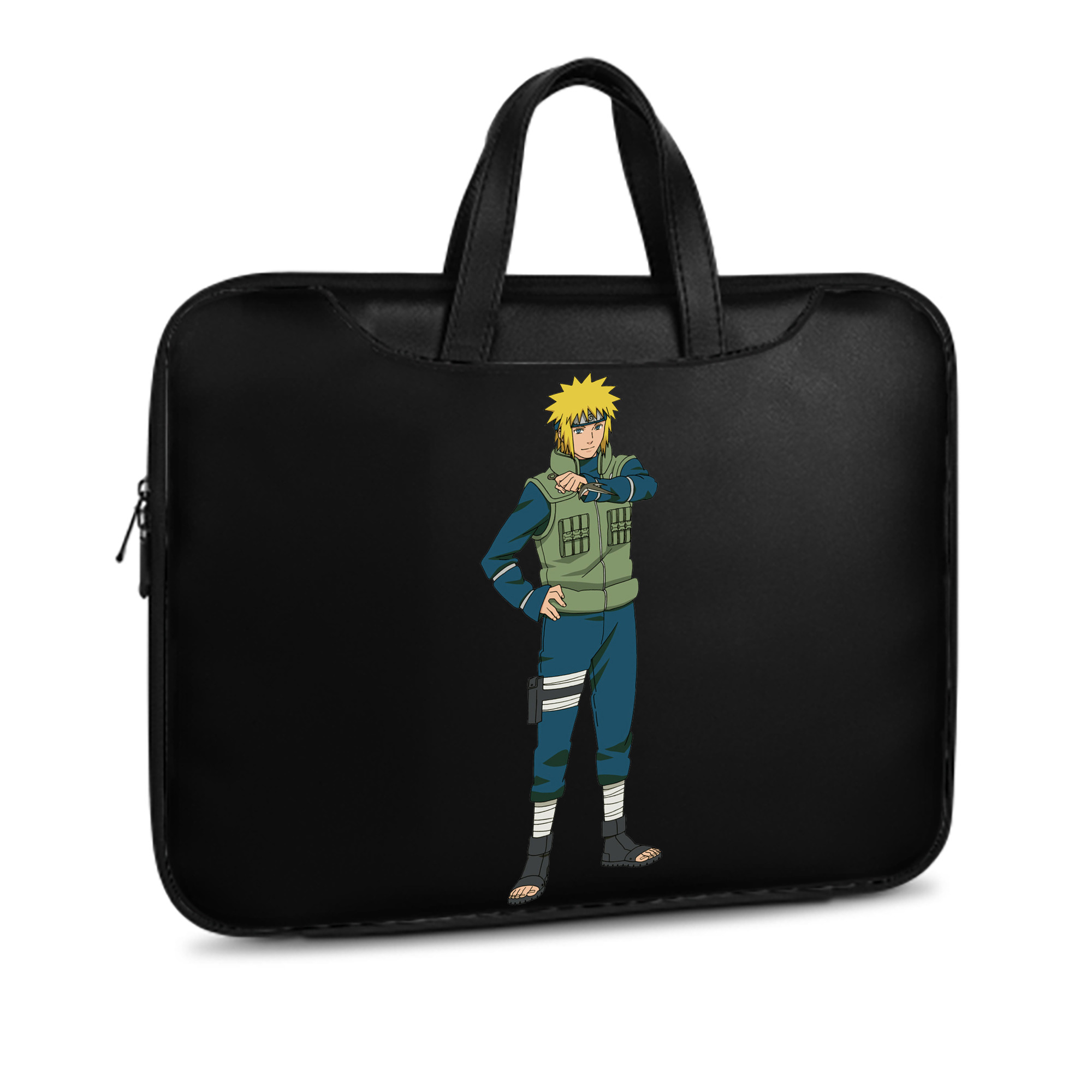 （画像用） NARUTO -ナルト- 波風 ミナト Namikaze Minato レザーラップトップバッグ　ノートパソコンケース