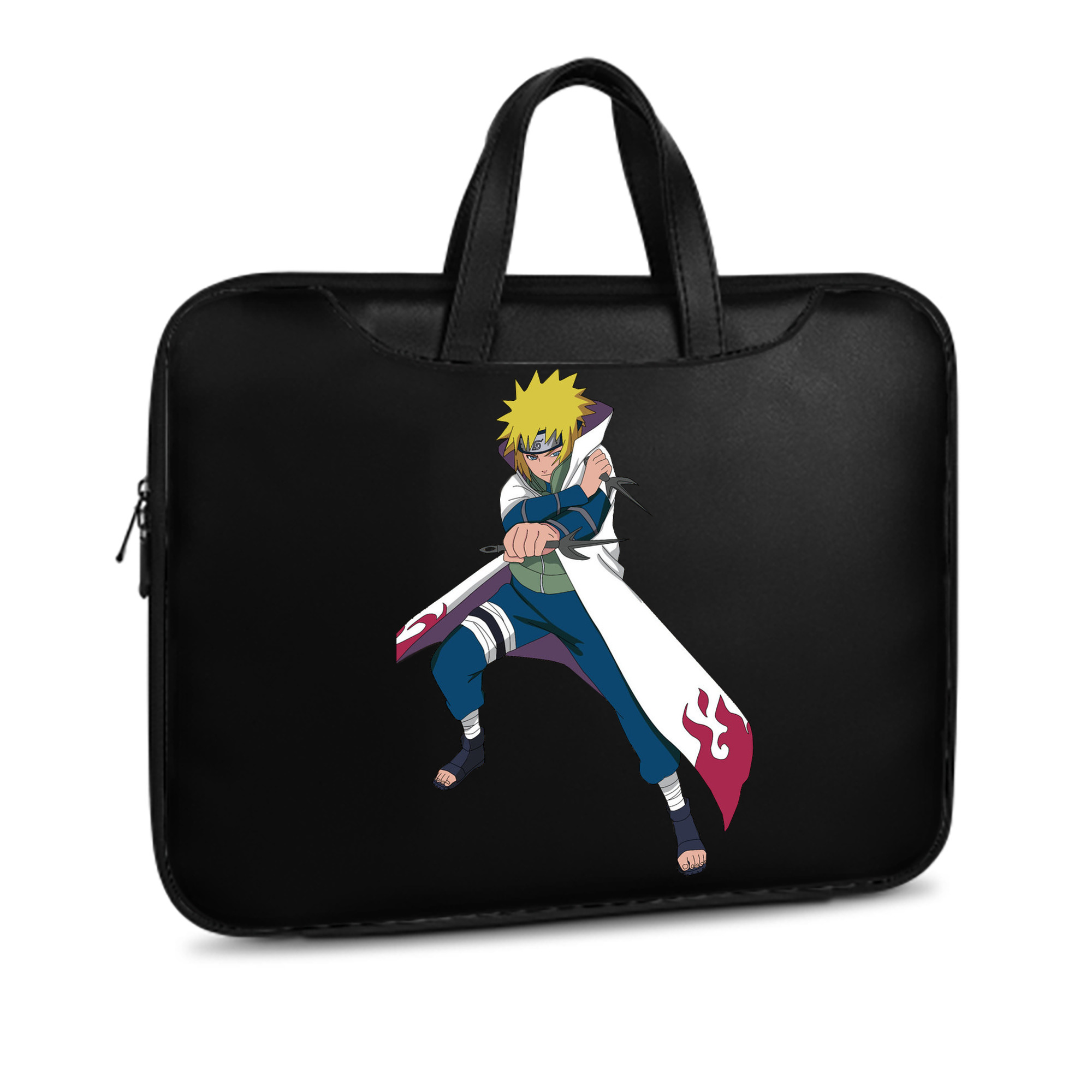 （画像用） NARUTO -ナルト- 波風 ミナト Namikaze Minato レザーラップトップバッグ　ノートパソコンケース
