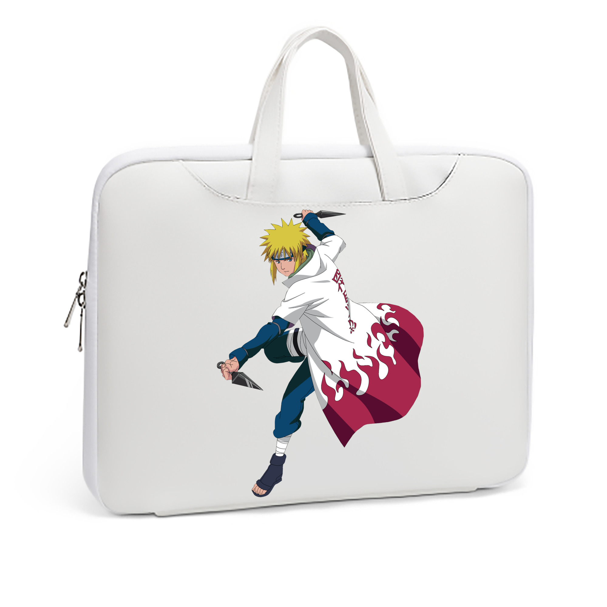 （画像用） NARUTO -ナルト- 波風 ミナト Namikaze Minato レザーラップトップバッグ　ノートパソコンケース