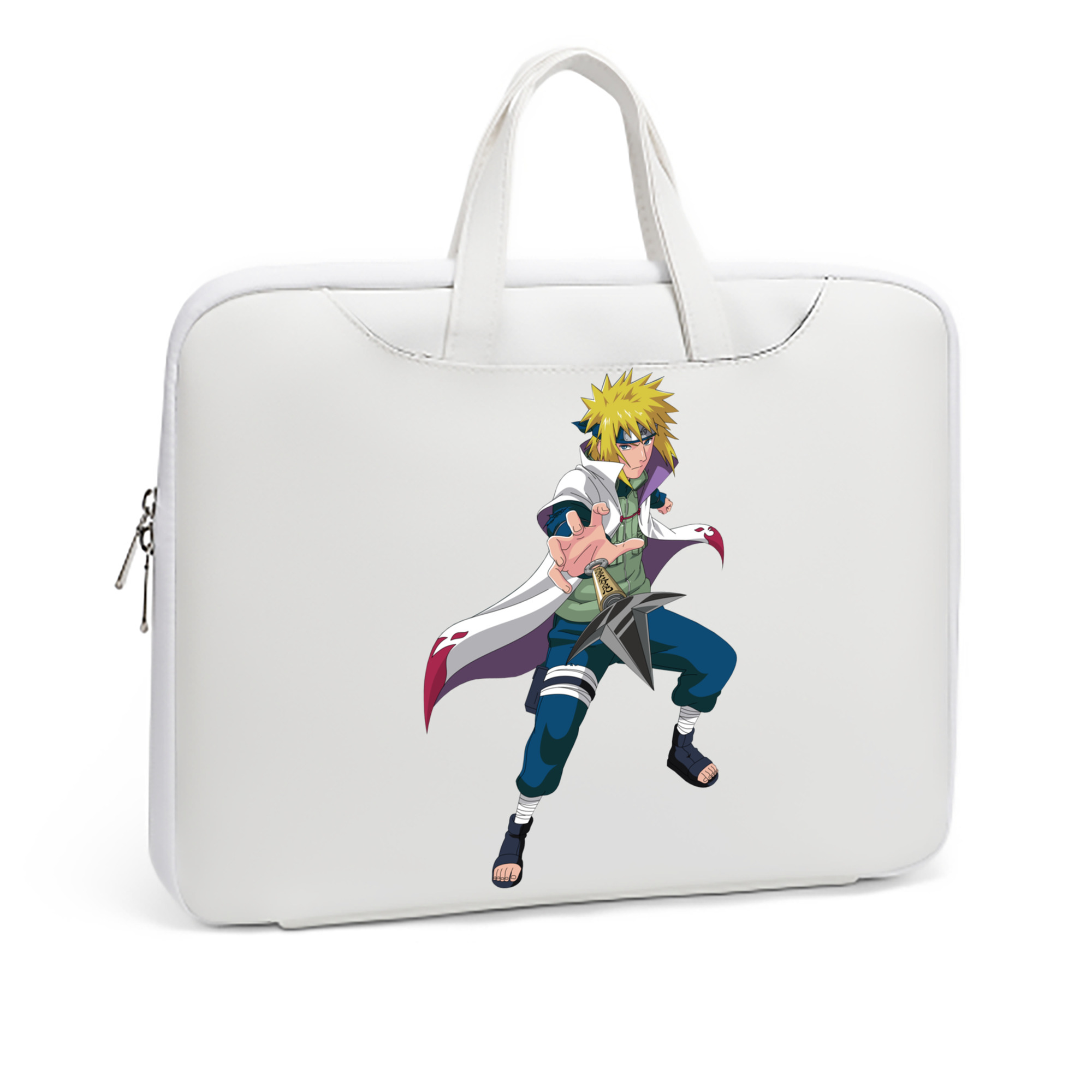 （画像用） NARUTO -ナルト- 波風 ミナト Namikaze Minato レザーラップトップバッグ　ノートパソコンケース