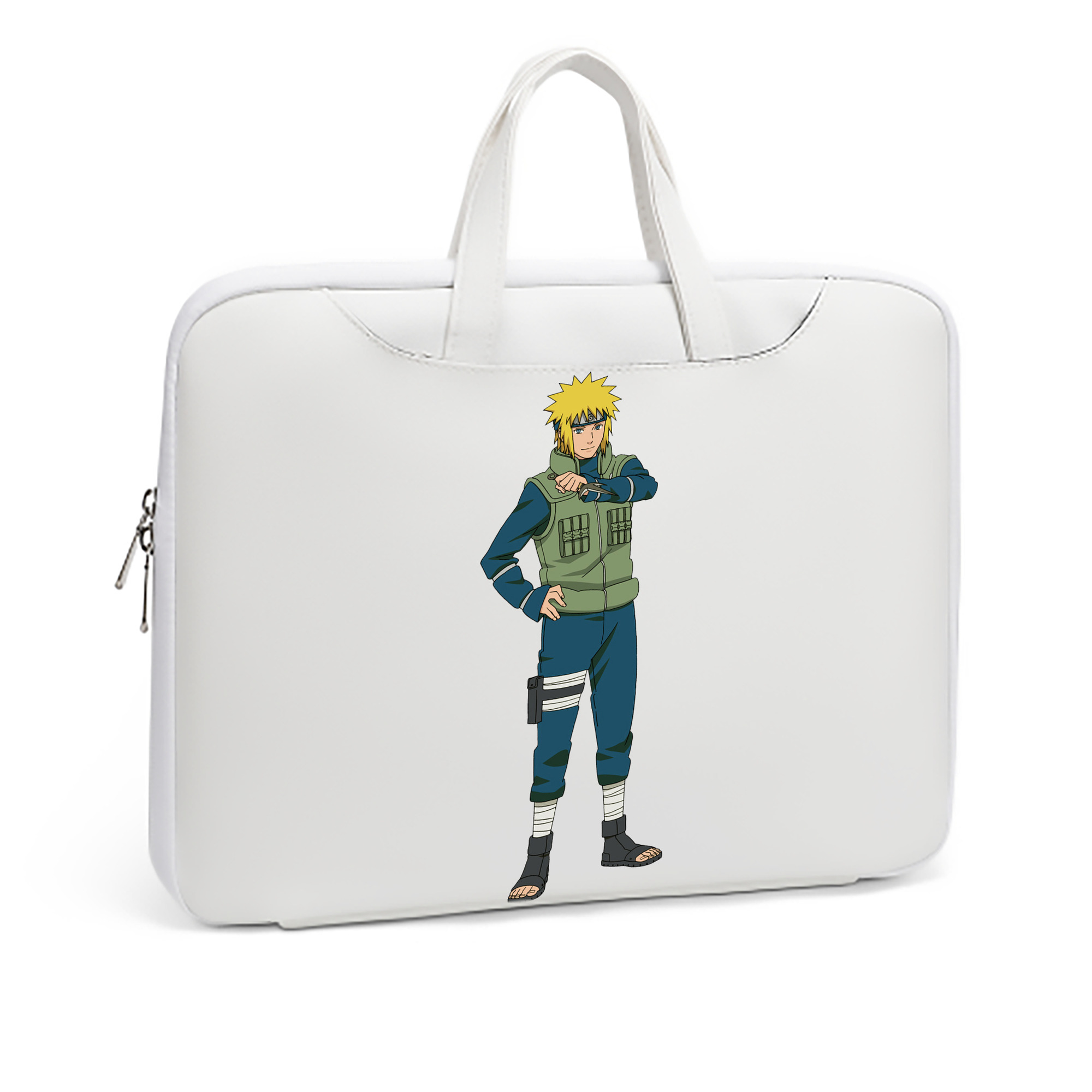 （画像用） NARUTO -ナルト- 波風 ミナト Namikaze Minato レザーラップトップバッグ　ノートパソコンケース