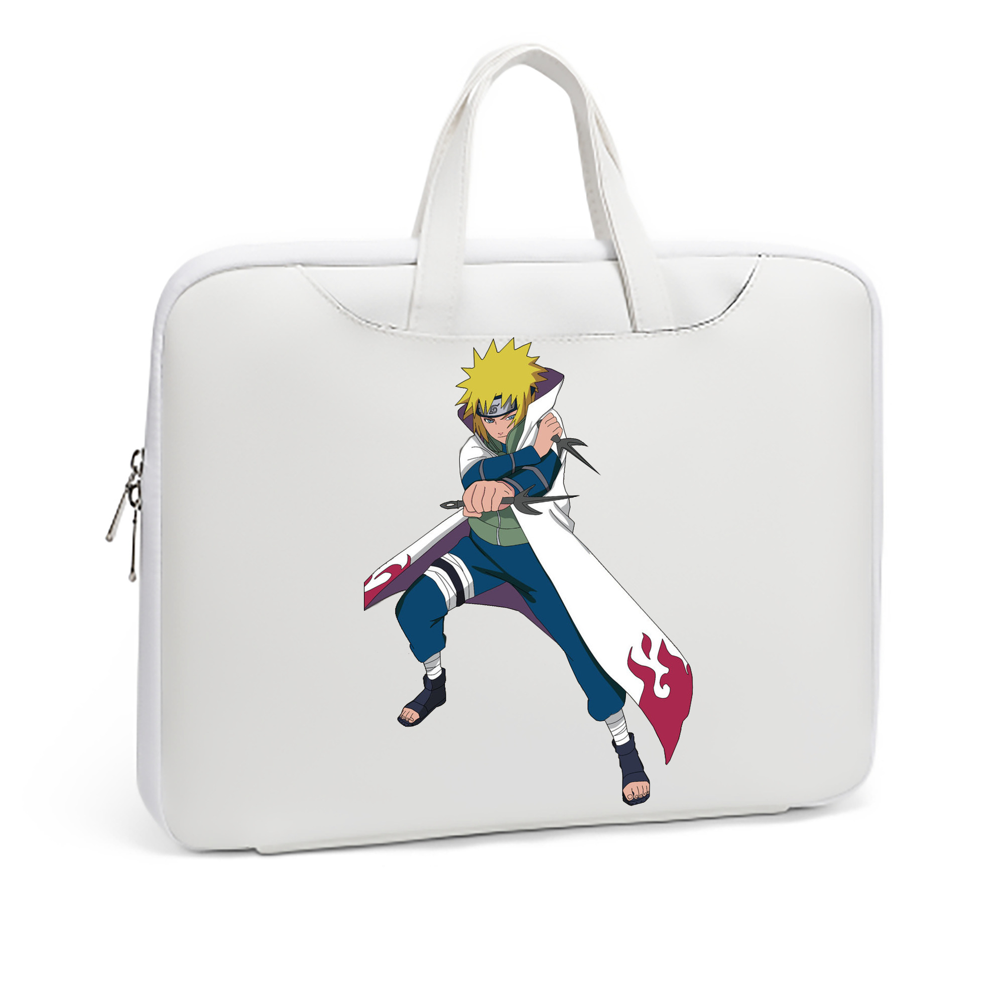 （画像用） NARUTO -ナルト- 波風 ミナト Namikaze Minato レザーラップトップバッグ　ノートパソコンケース
