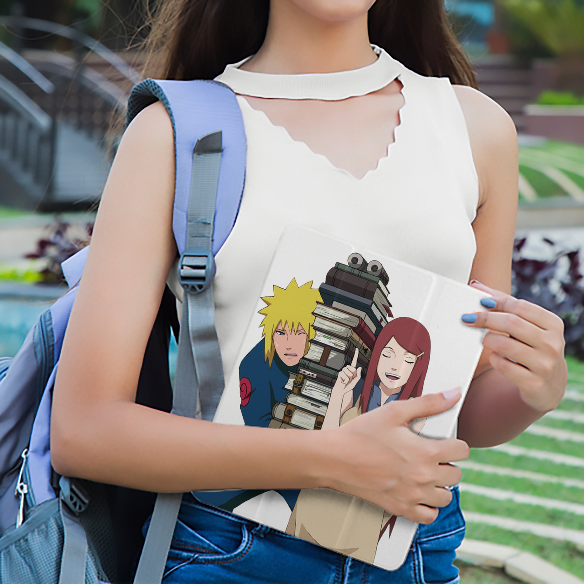 NARUTO -ナルト- 波風 ミナト Namikaze Minato IPad ケース ペン収納付き 三つ折りスタンド PUレザー×シリコン 対応機種9.5/10.5/10.9インチ