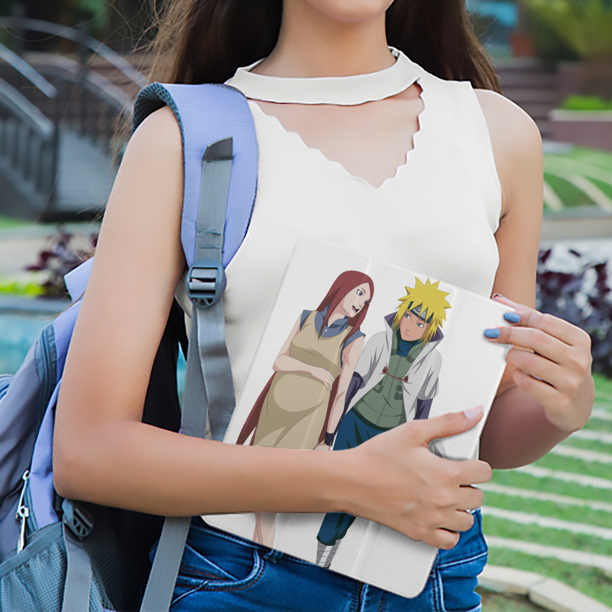 NARUTO -ナルト- 波風 ミナト Namikaze Minato IPad ケース ペン収納付き 三つ折りスタンド PUレザー×シリコン 対応機種9.5/10.5/10.9インチ