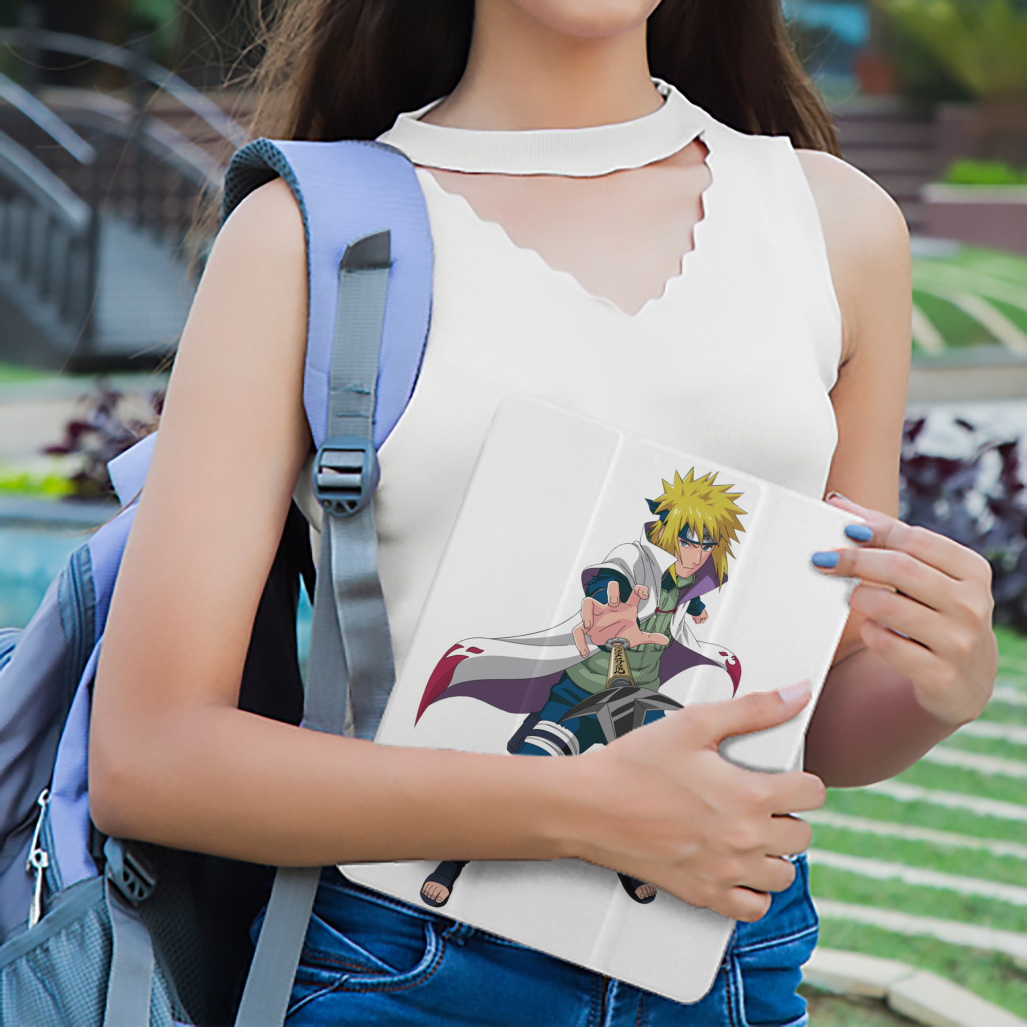 NARUTO -ナルト- 波風 ミナト Namikaze Minato IPad ケース ペン収納付き 三つ折りスタンド PUレザー×シリコン 対応機種9.5/10.5/10.9インチ