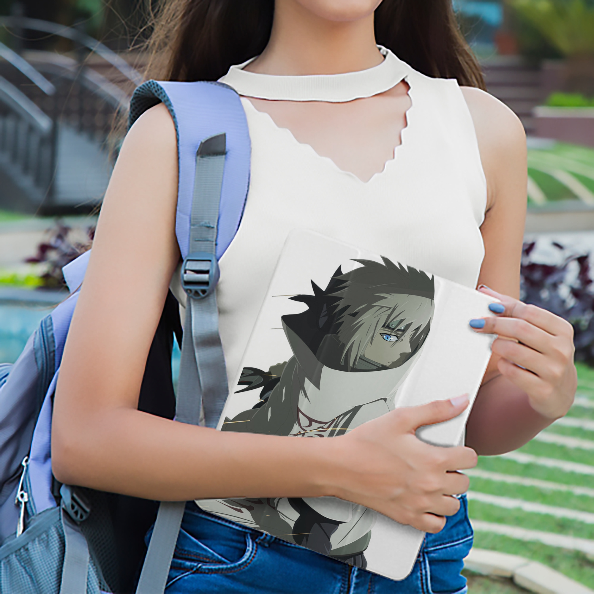NARUTO -ナルト- 波風 ミナト Namikaze Minato IPad ケース ペン収納付き 三つ折りスタンド PUレザー×シリコン 対応機種9.5/10.5/10.9インチ