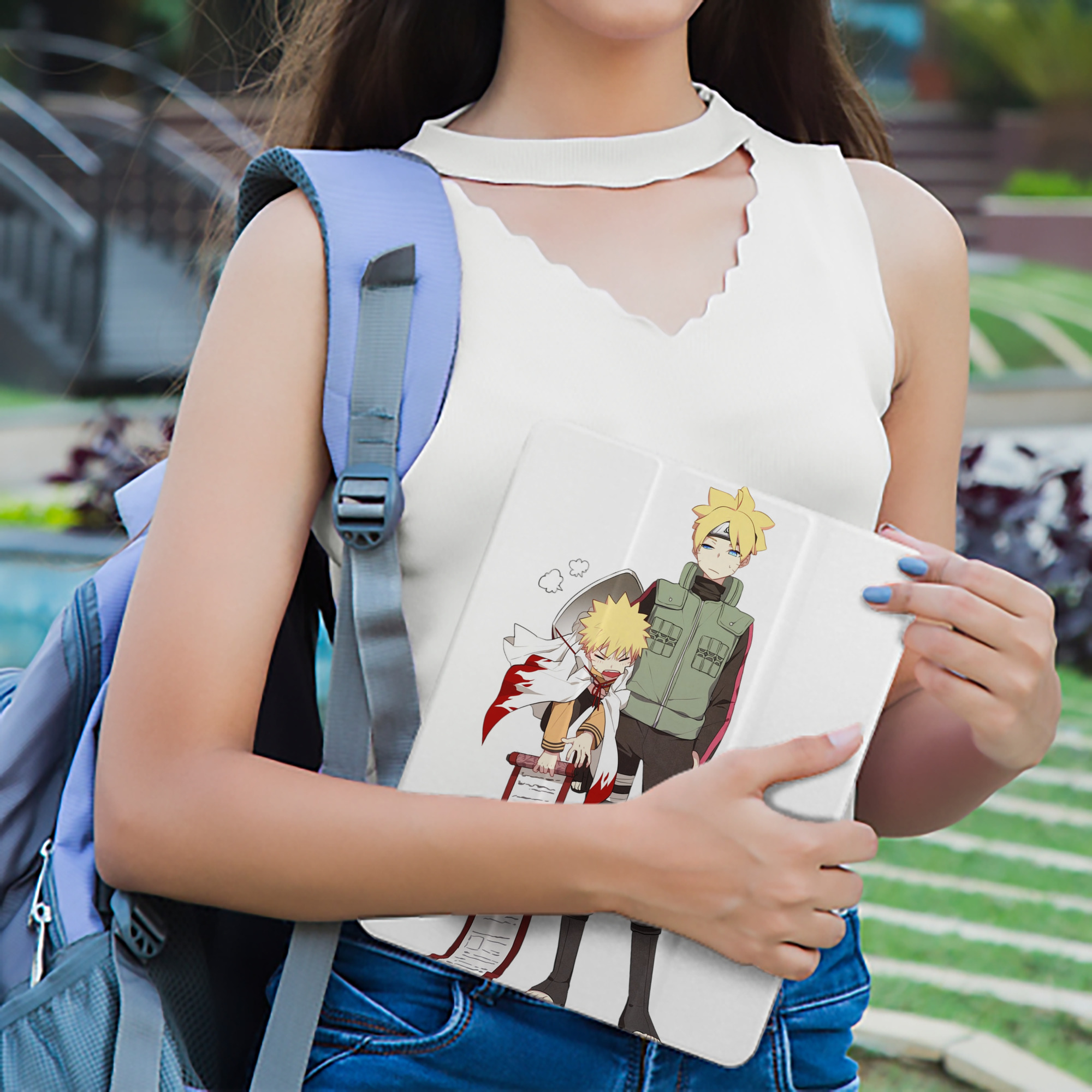 NARUTO -ナルト- 波風 ミナト Namikaze Minato IPad ケース ペン収納付き 三つ折りスタンド PUレザー×シリコン 対応機種9.5/10.5/10.9インチ