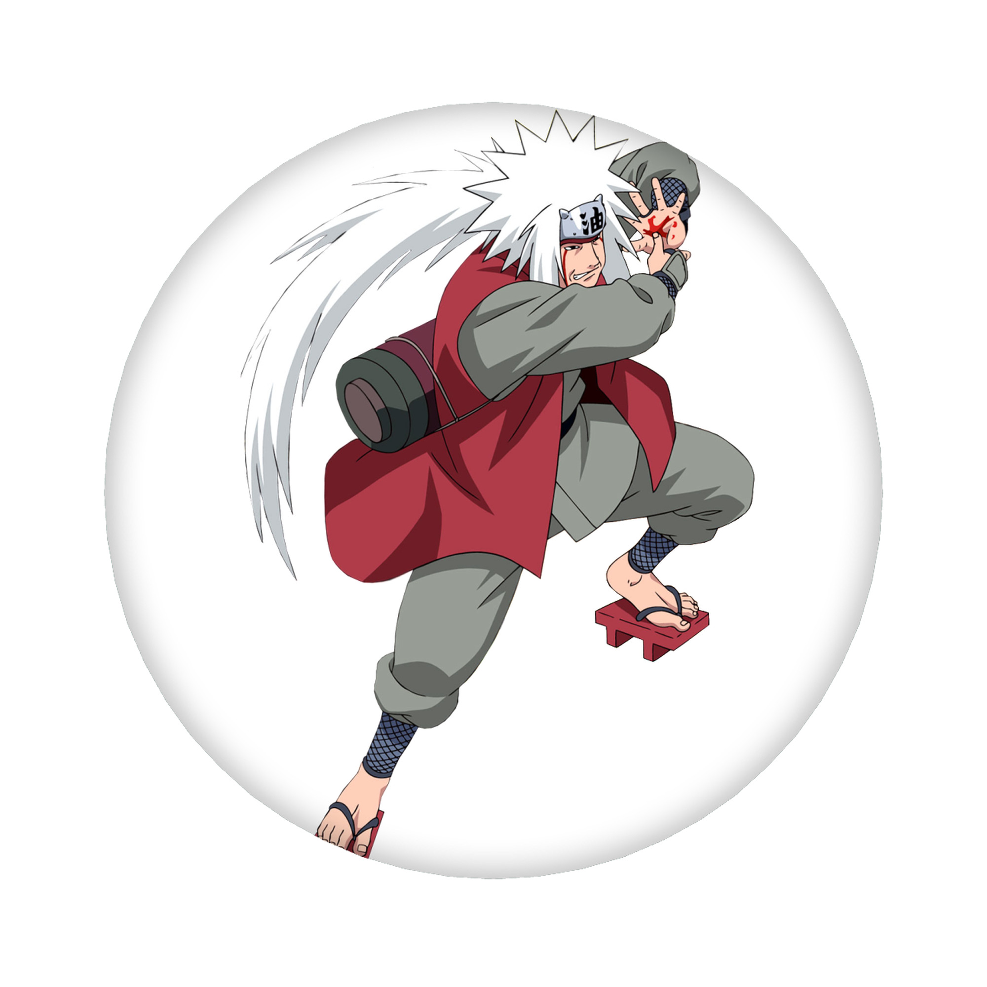 （画像用） NARUTO -ナルト- 自来也（じらいや） Jiraiya 6cm 缶バッジ 複数セット
