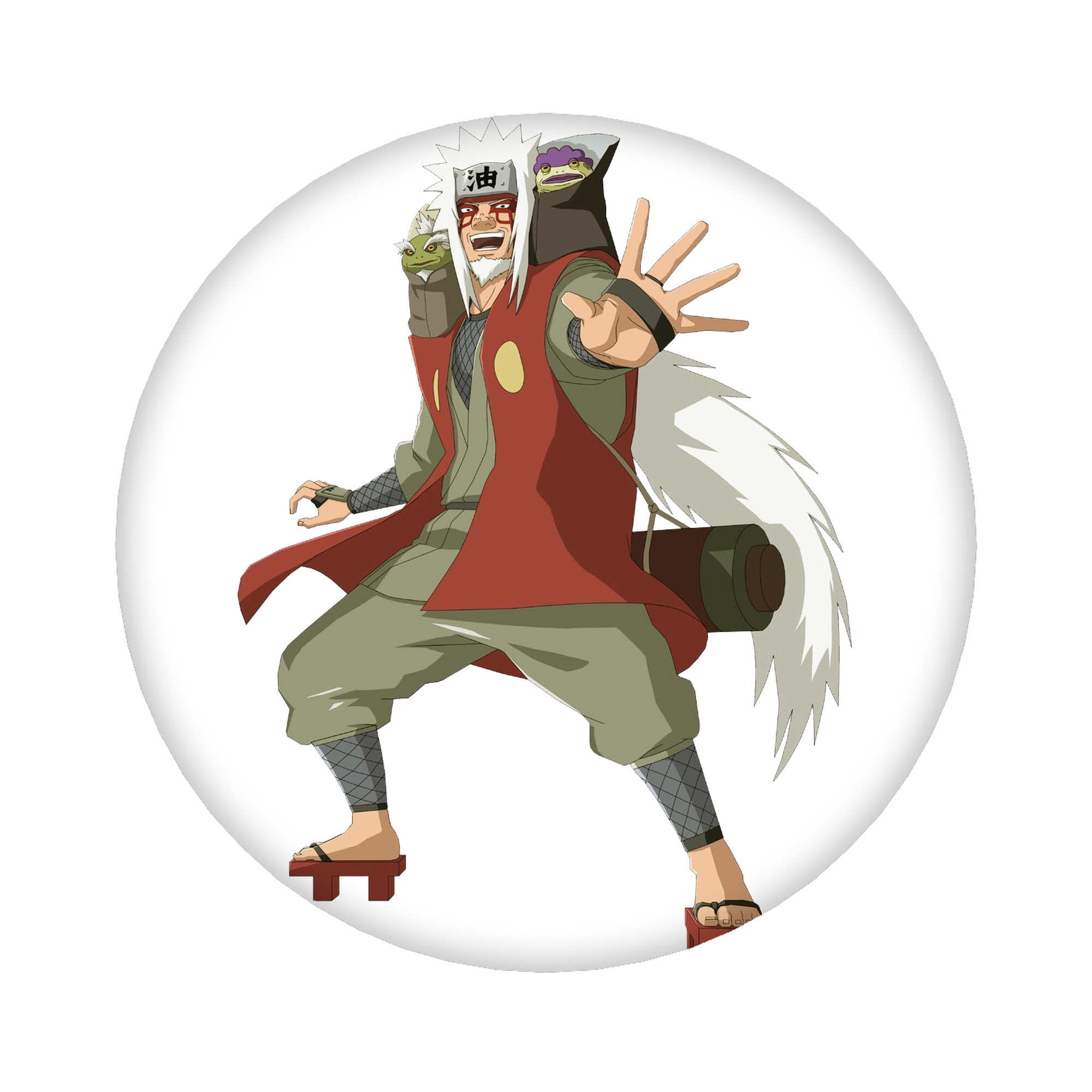 （画像用） NARUTO -ナルト- 自来也（じらいや） Jiraiya 6cm 缶バッジ 複数セット
