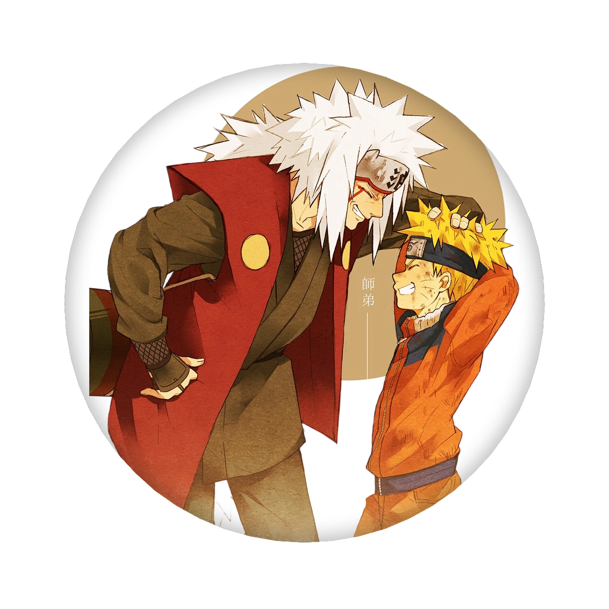 （画像用） NARUTO -ナルト- 自来也（じらいや） Jiraiya 6cm 缶バッジ 複数セット