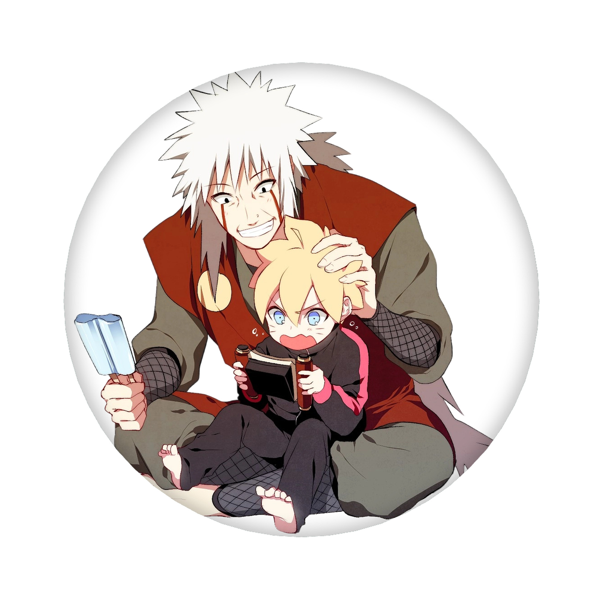 （画像用） NARUTO -ナルト- 自来也（じらいや） Jiraiya 6cm 缶バッジ 複数セット