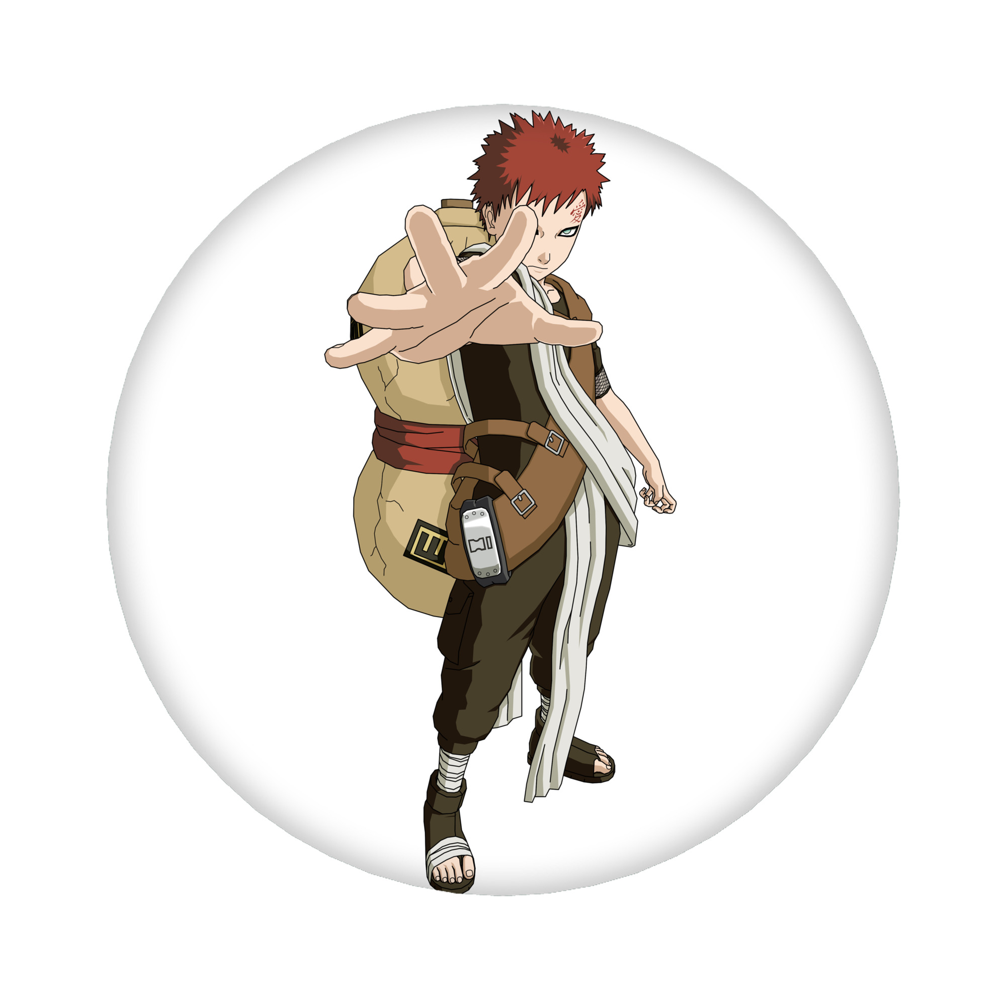 （画像用） NARUTO -ナルト- ガアラ Gaara 6cm 缶バッジ 複数セット