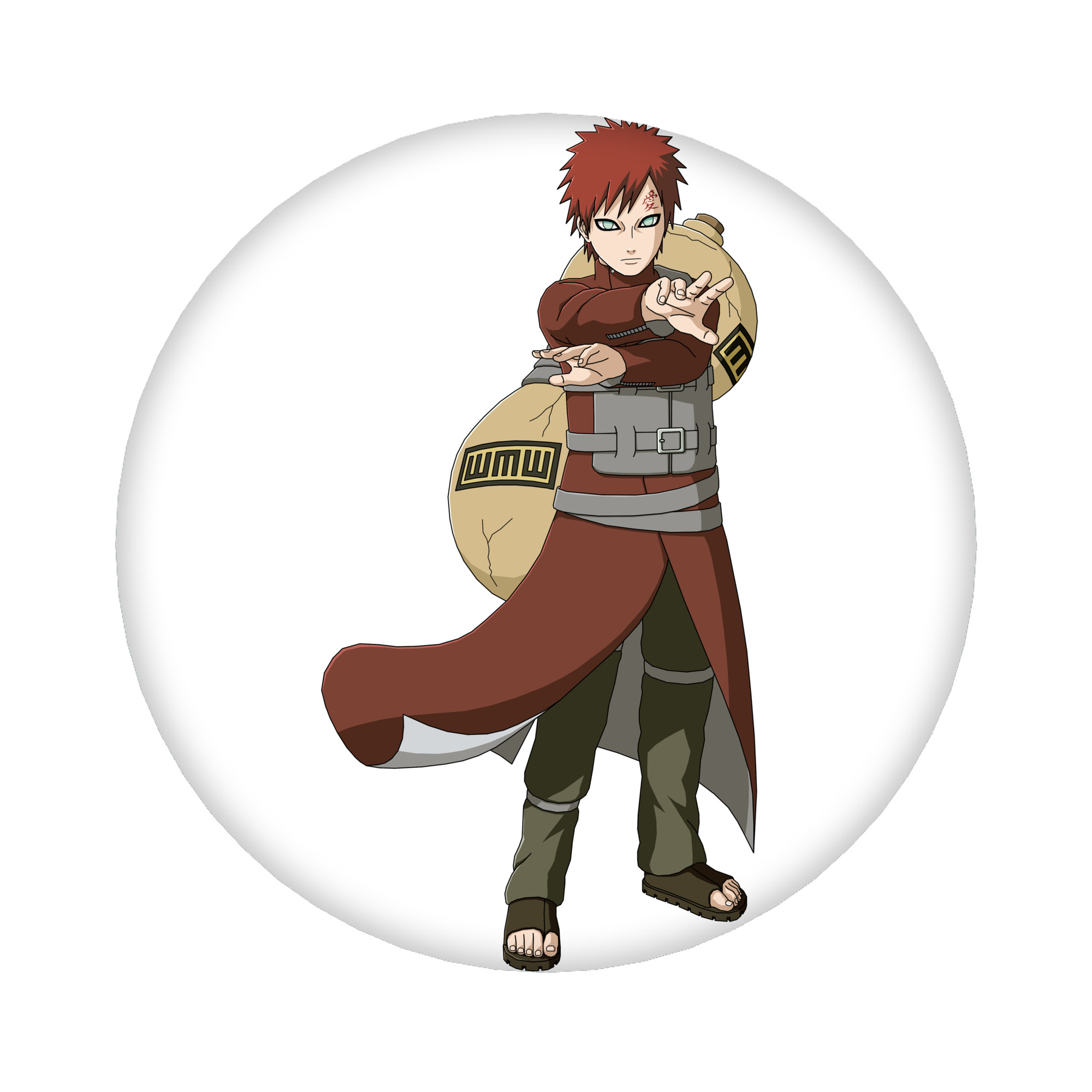 （画像用） NARUTO -ナルト- ガアラ Gaara 6cm 缶バッジ 複数セット