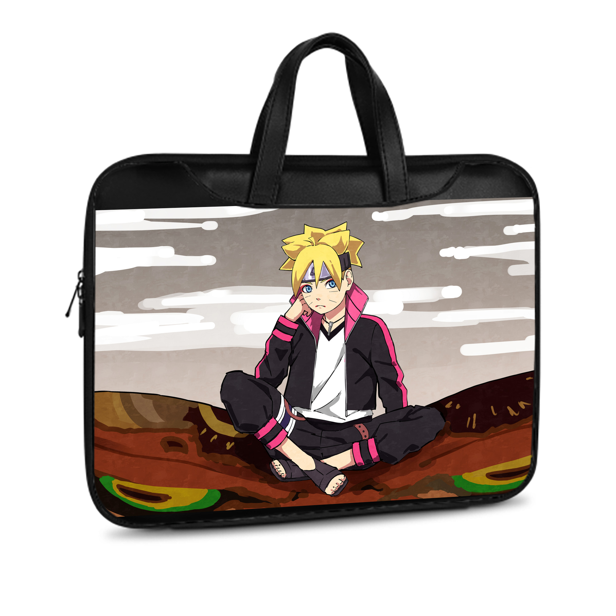 （画像用） NARUTO -ナルト- NARUTO -ナルト- 疾風伝 レザーラップトップバッグ　ノートパソコンケース